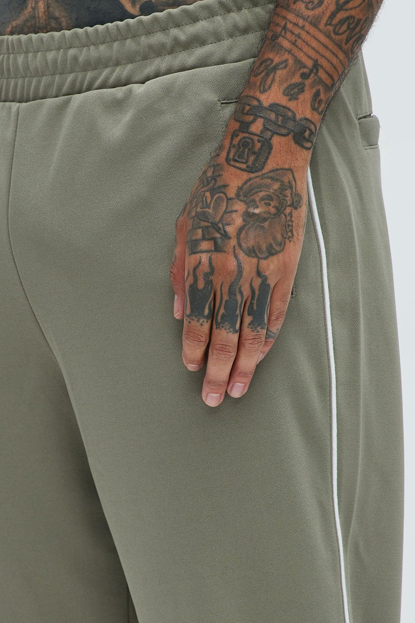 Terry Relaxed Trackpant - Olive Product Image