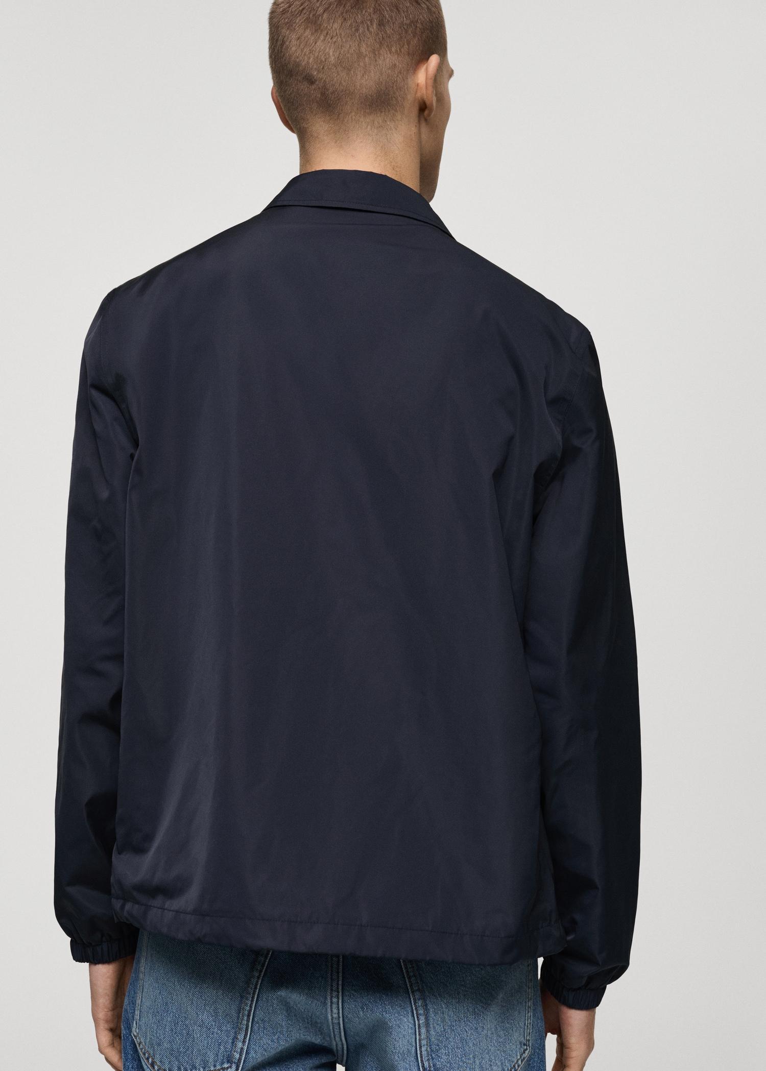 Regular-fit technical fabric jacket - Men | MANGO USA Product Image