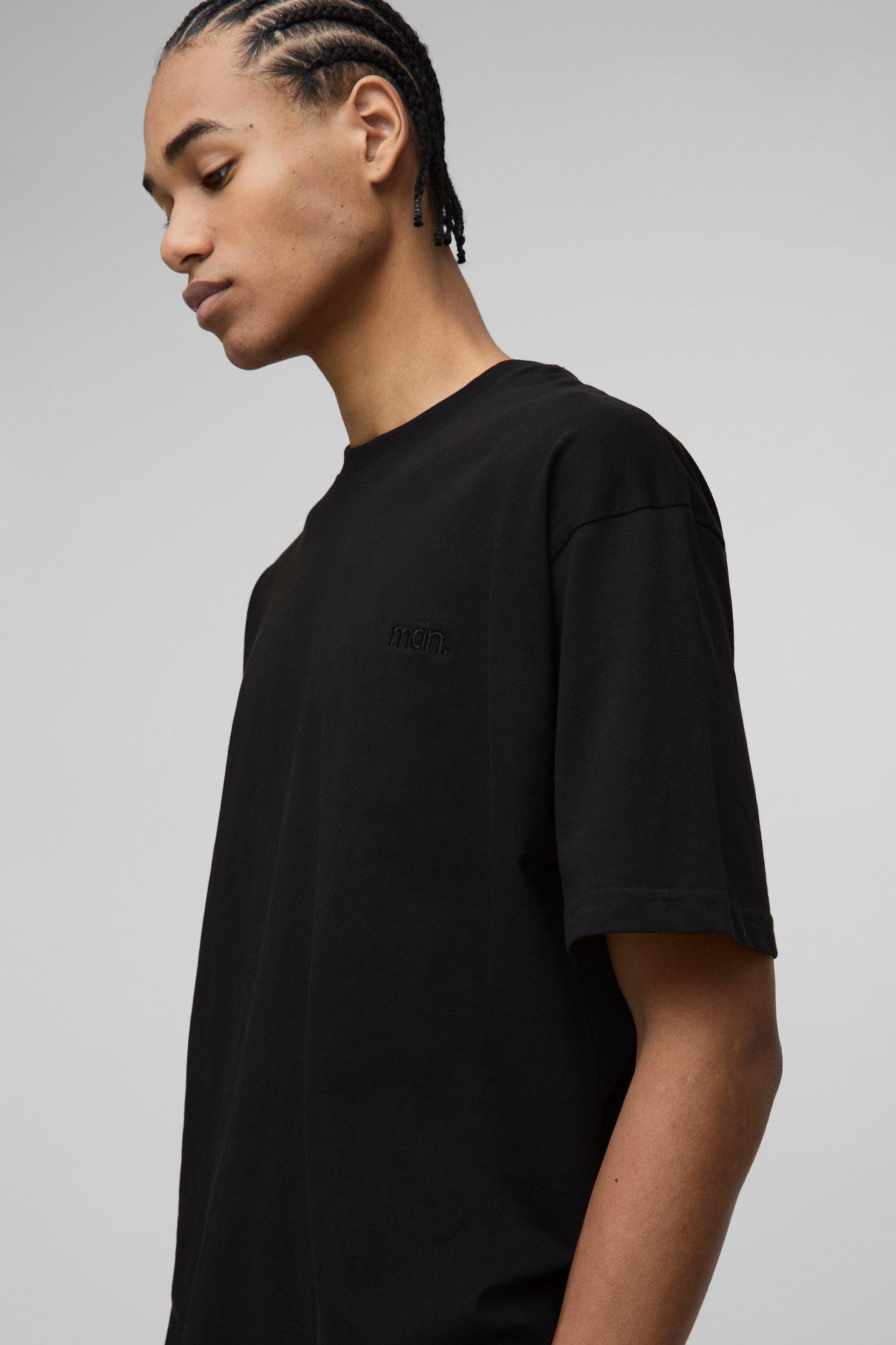 MAN. Oversized Crew Neck T-Shirt | boohooMAN USA Product Image