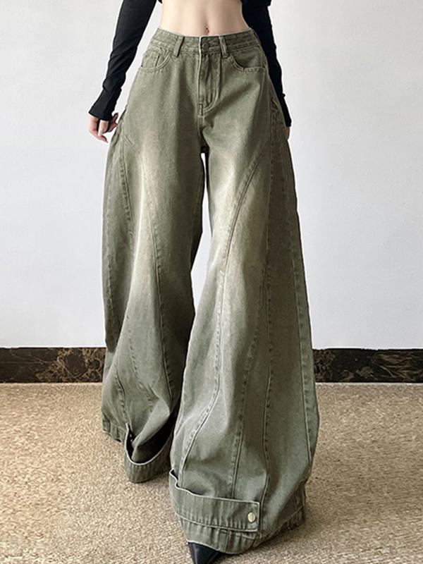 Stylish Design Washed Boyfriend Jeans Product Image