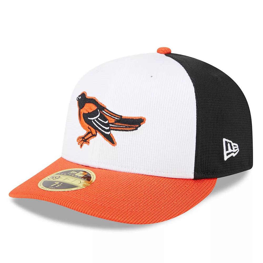 Men's New Era  White Baltimore Orioles 2024 Batting Practice Low Profile 59FIFTY Fitted Hat, Size: 6 7/8 Product Image