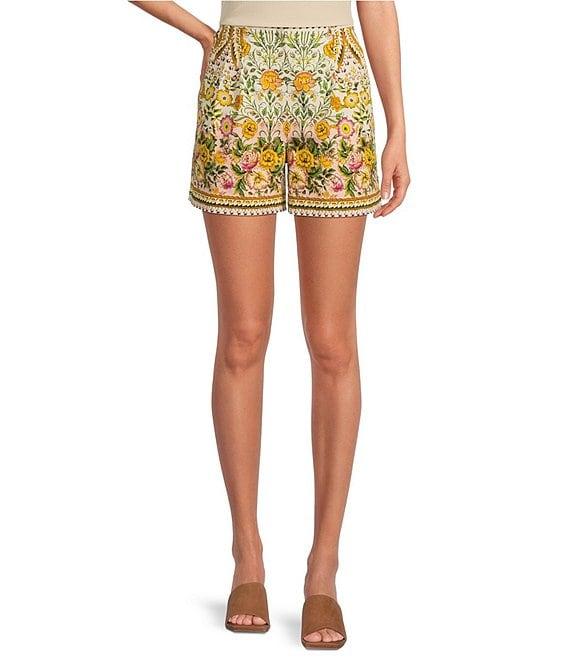 A Loves A Woven Floral High Rise Pleated Front Trouser Coordinating Shorts Product Image