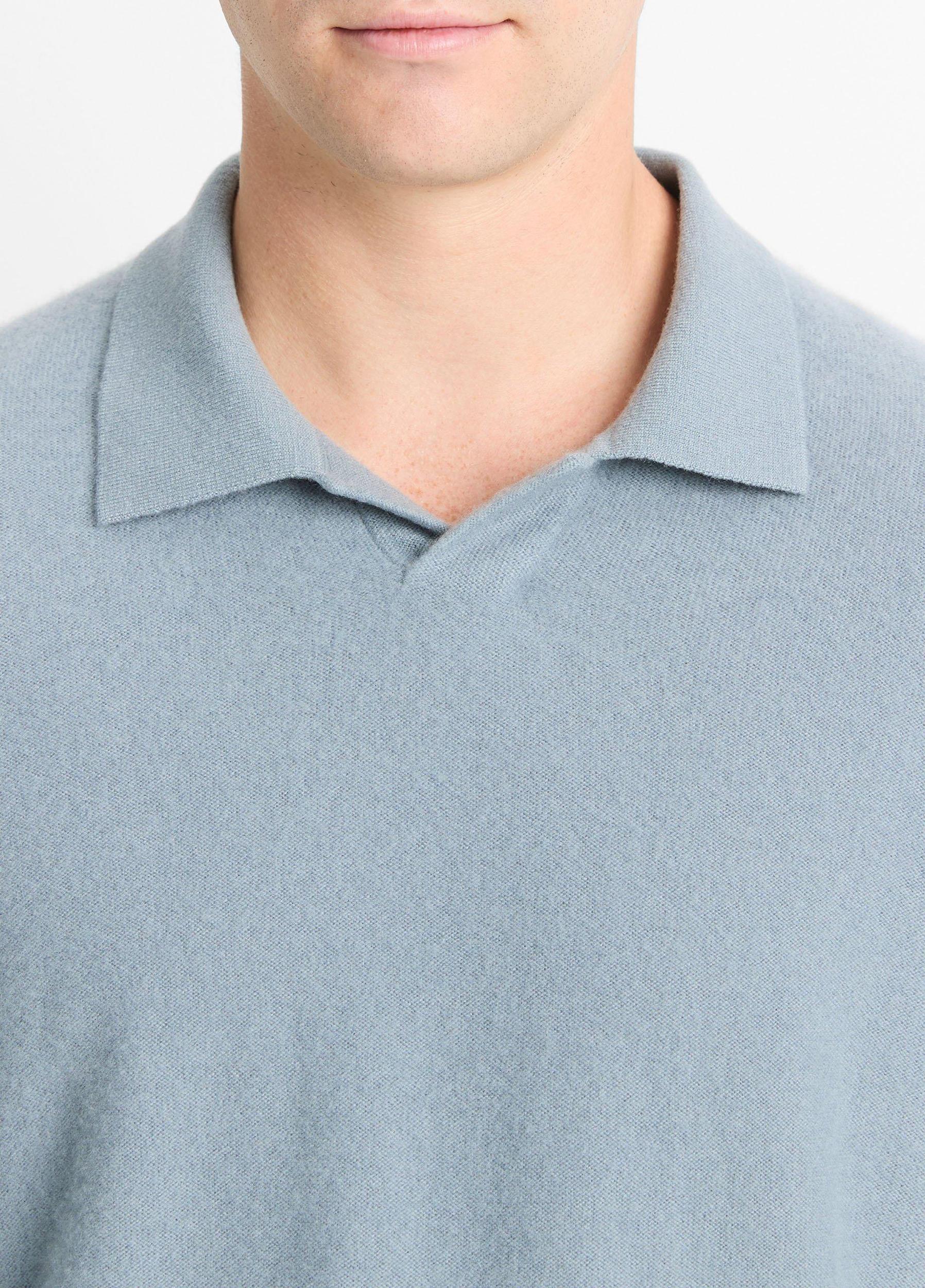 Plush Cashmere Johnny-Collar Polo Product Image