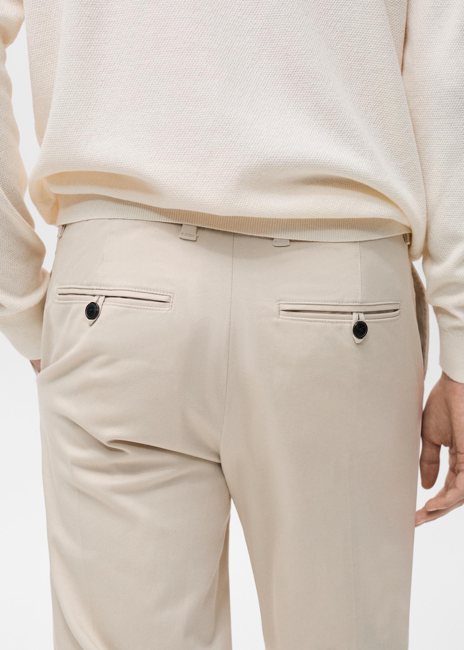 Pleated pants under cuff - Men | MANGO USA Product Image