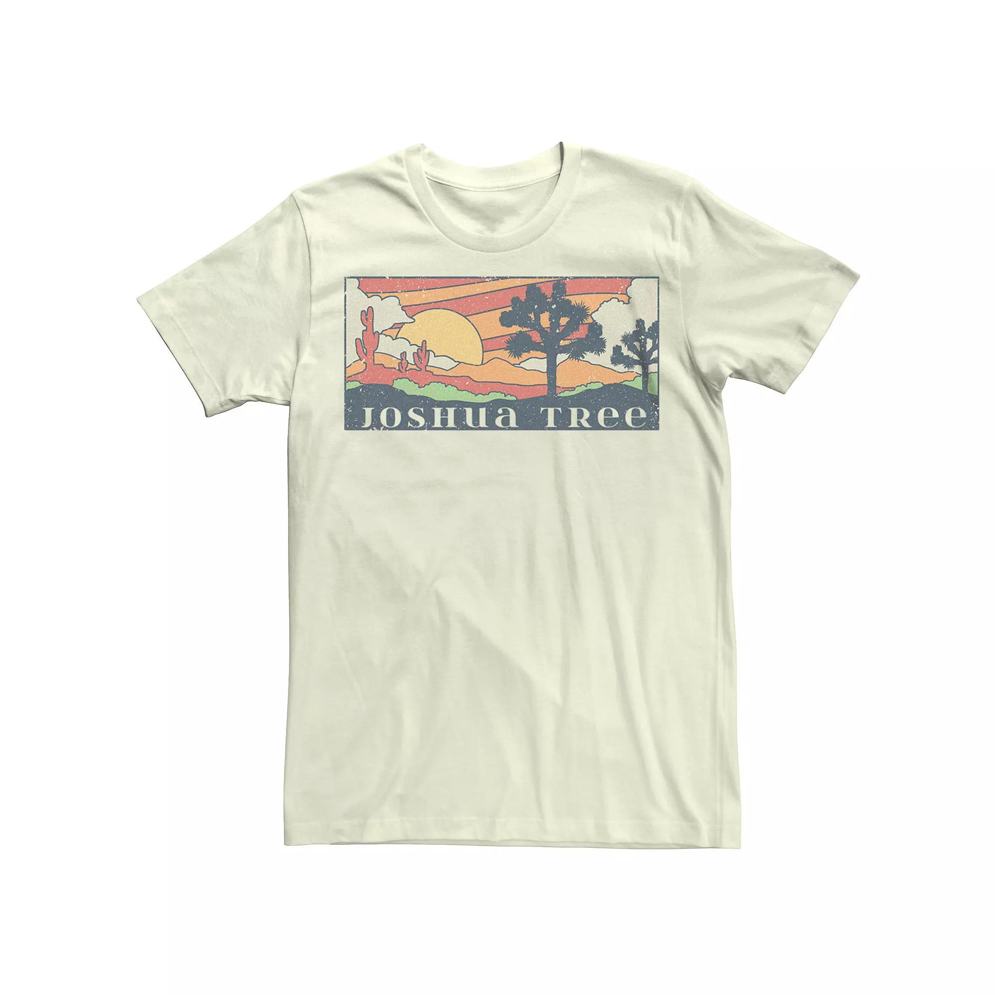 Men's Joshua Tree Desert Landscape Box Graphic Tee,  Product Image