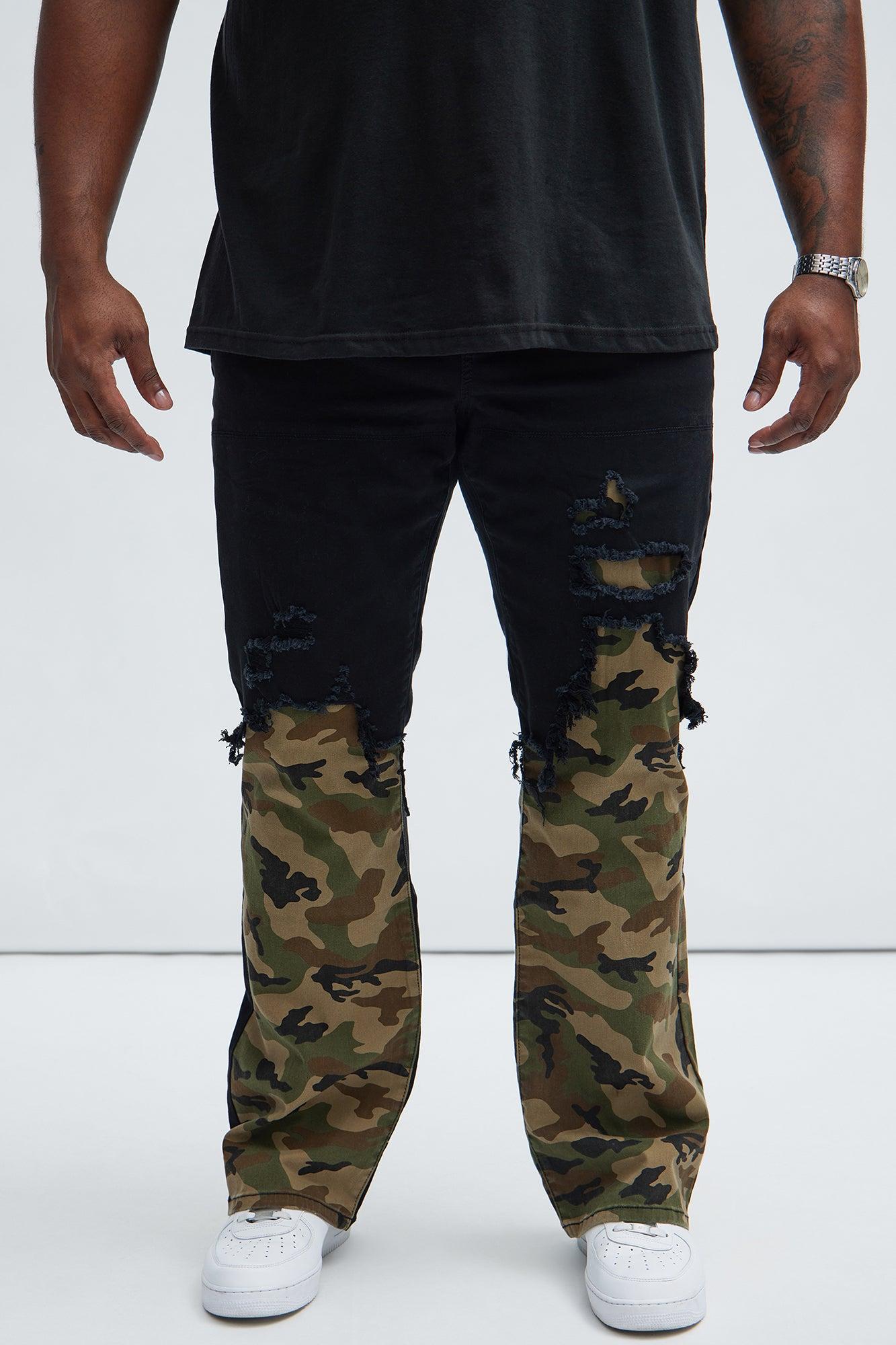 Bryce Stacked Skinny Flare Pants - Black/combo Product Image