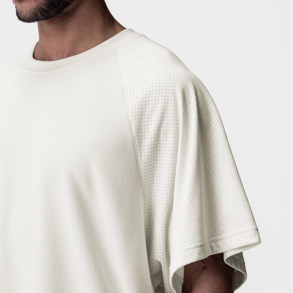 0946. Waffle Knit Oversized Tee - Cream Product Image
