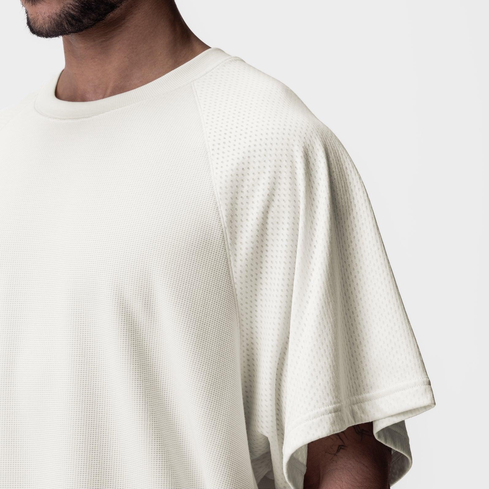 0946. Waffle Knit Oversized Tee - Cream Product Image