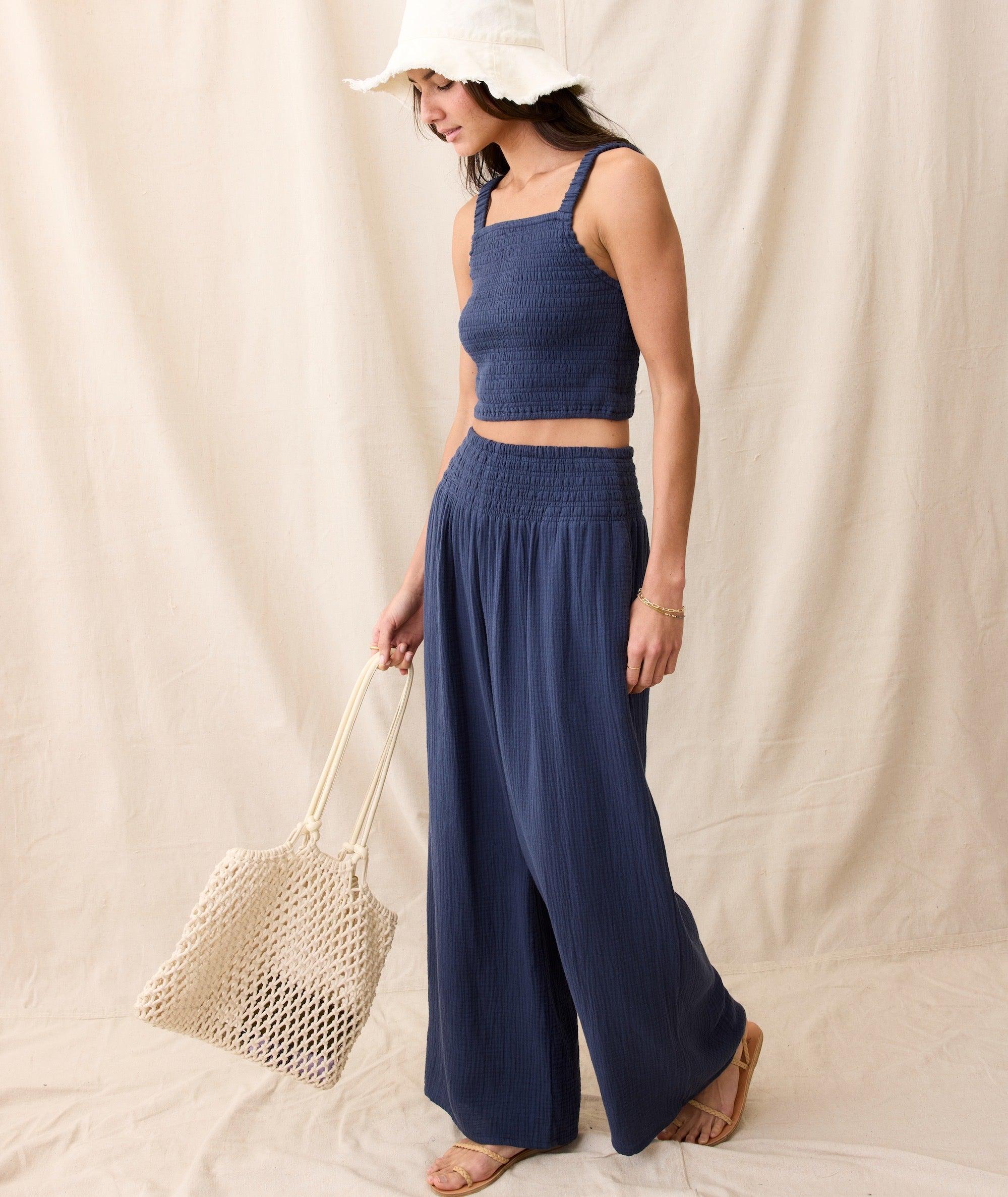 Sophia Double Cloth Palazzo Pant Product Image