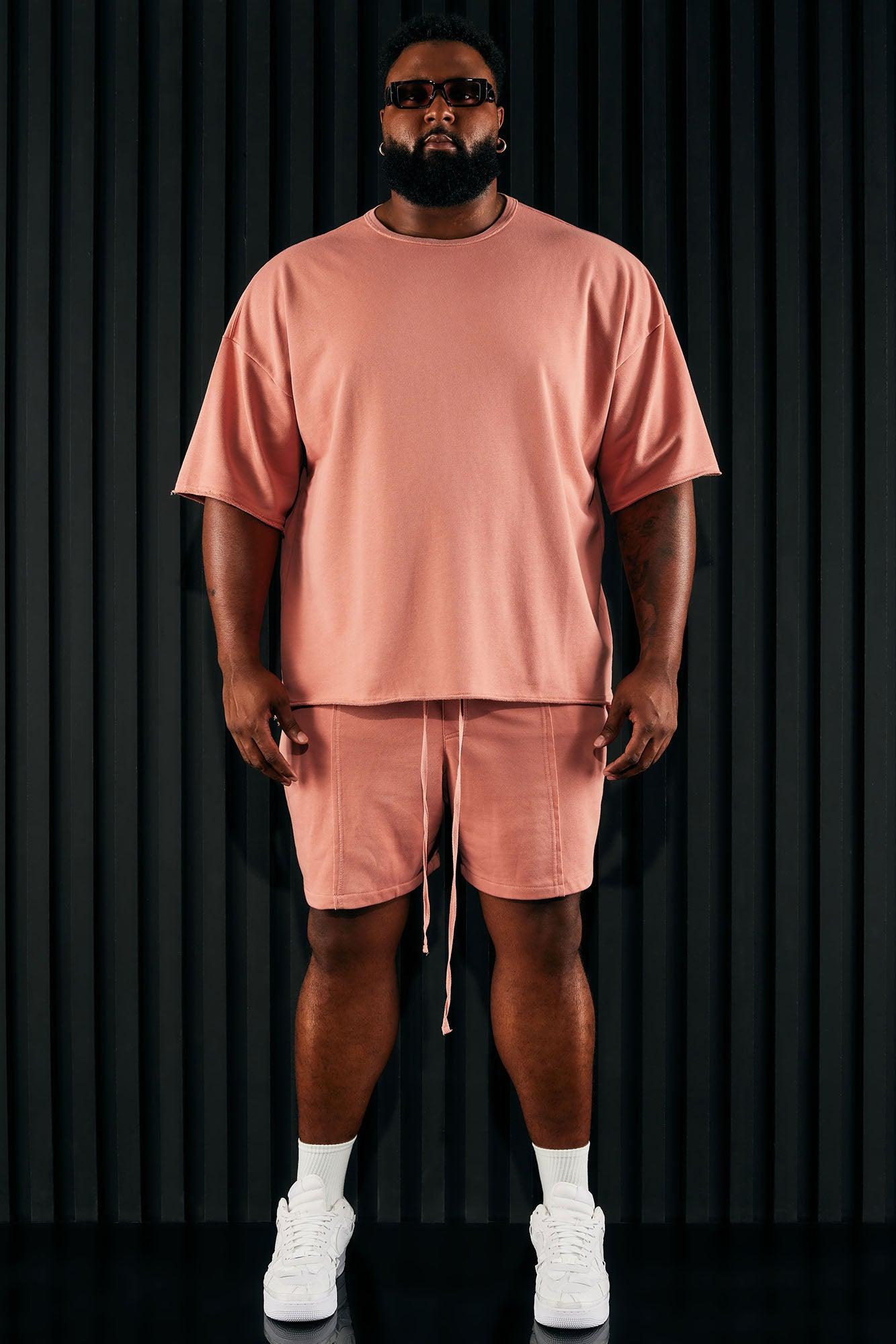 I Like How It Looks Oversized Terry Short Sleeve Tee - Mauve Product Image