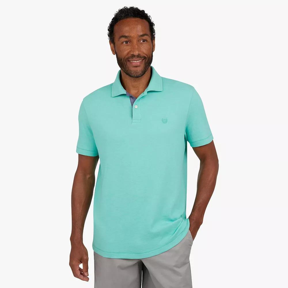 Men's Chaps Stretch Short Sleeve Polo, Size: Small, Pool Blue Product Image