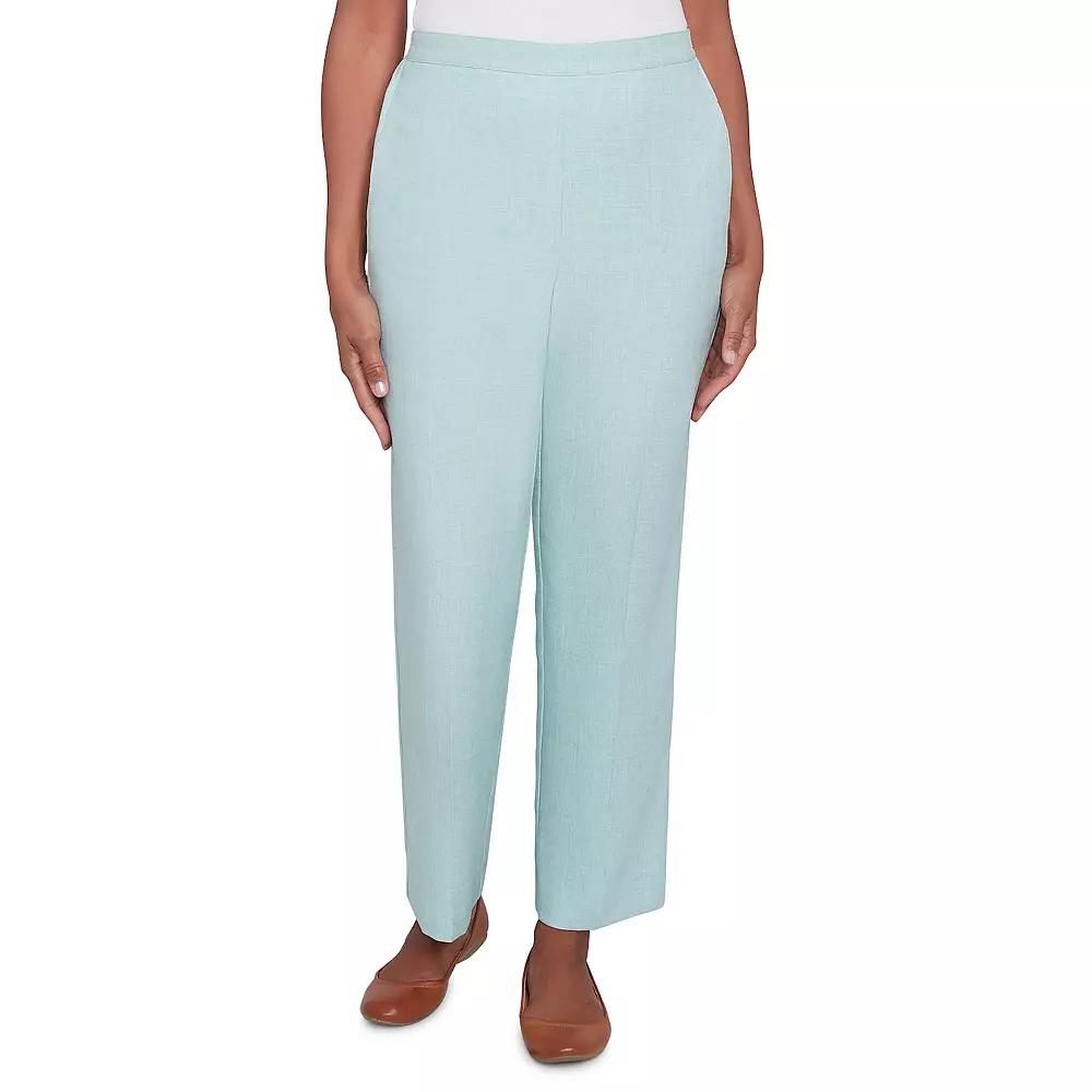 Petite Alfred Dunner Relaxed Linen Medium Length Pants, Women's,  Product Image