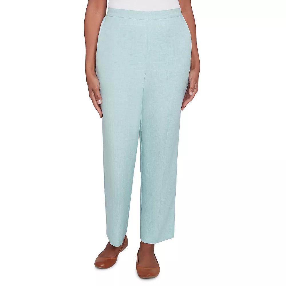 Petite Alfred Dunner Relaxed Linen Medium Length Pants, Women's,  Product Image