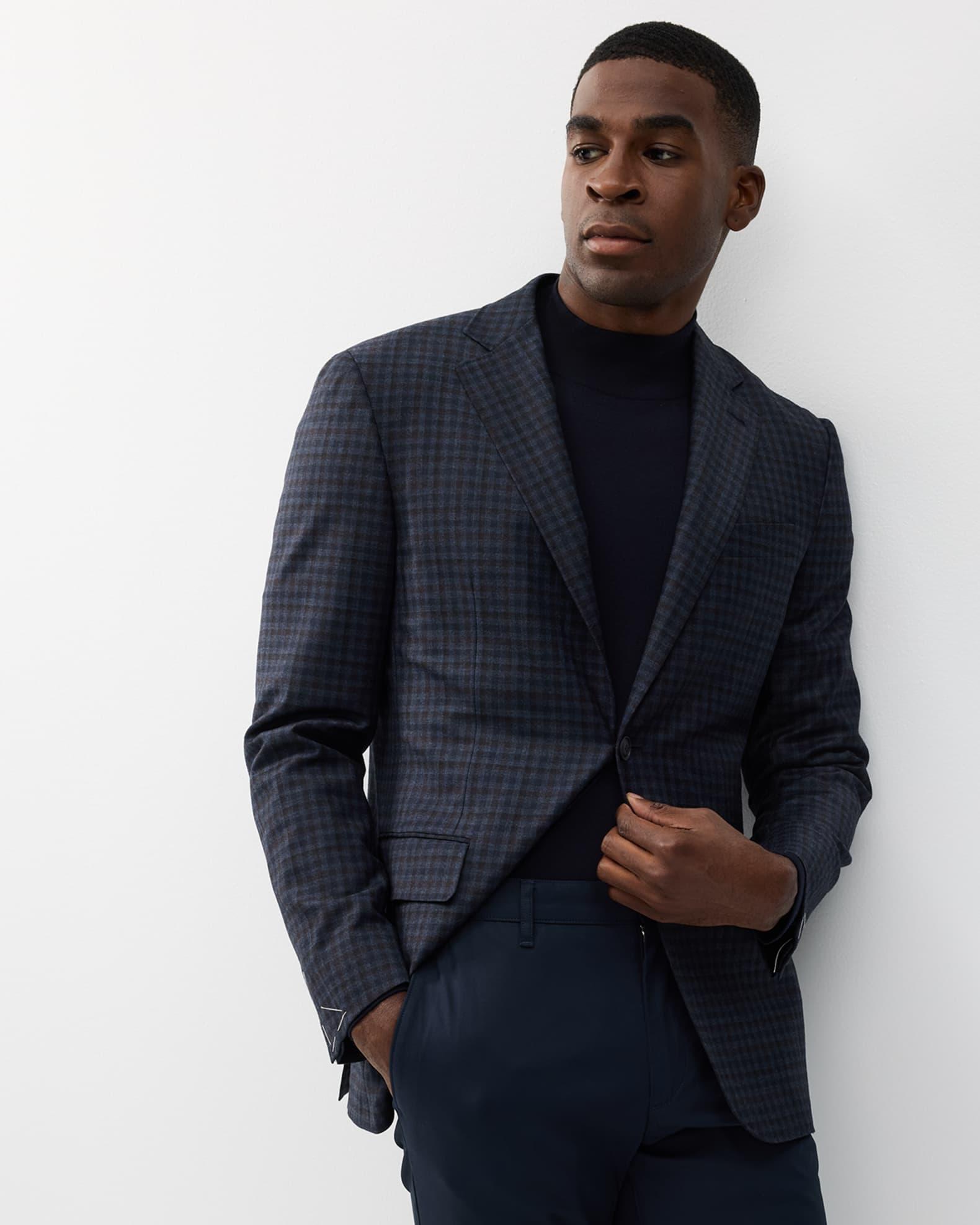 Men's Gingham Wool Stretch Sport Coat Product Image