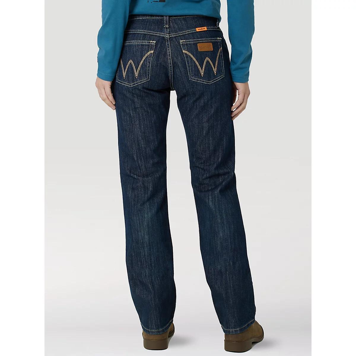 Women's Wrangler® FR Flame-Resistant Bootcut Jean in Rinse Wash Product Image