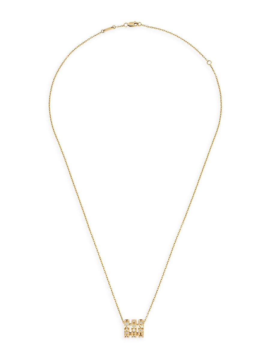 Womens Pulse 18K Yellow Gold & 0.1 TCW Diamond Pendant Necklace Product Image