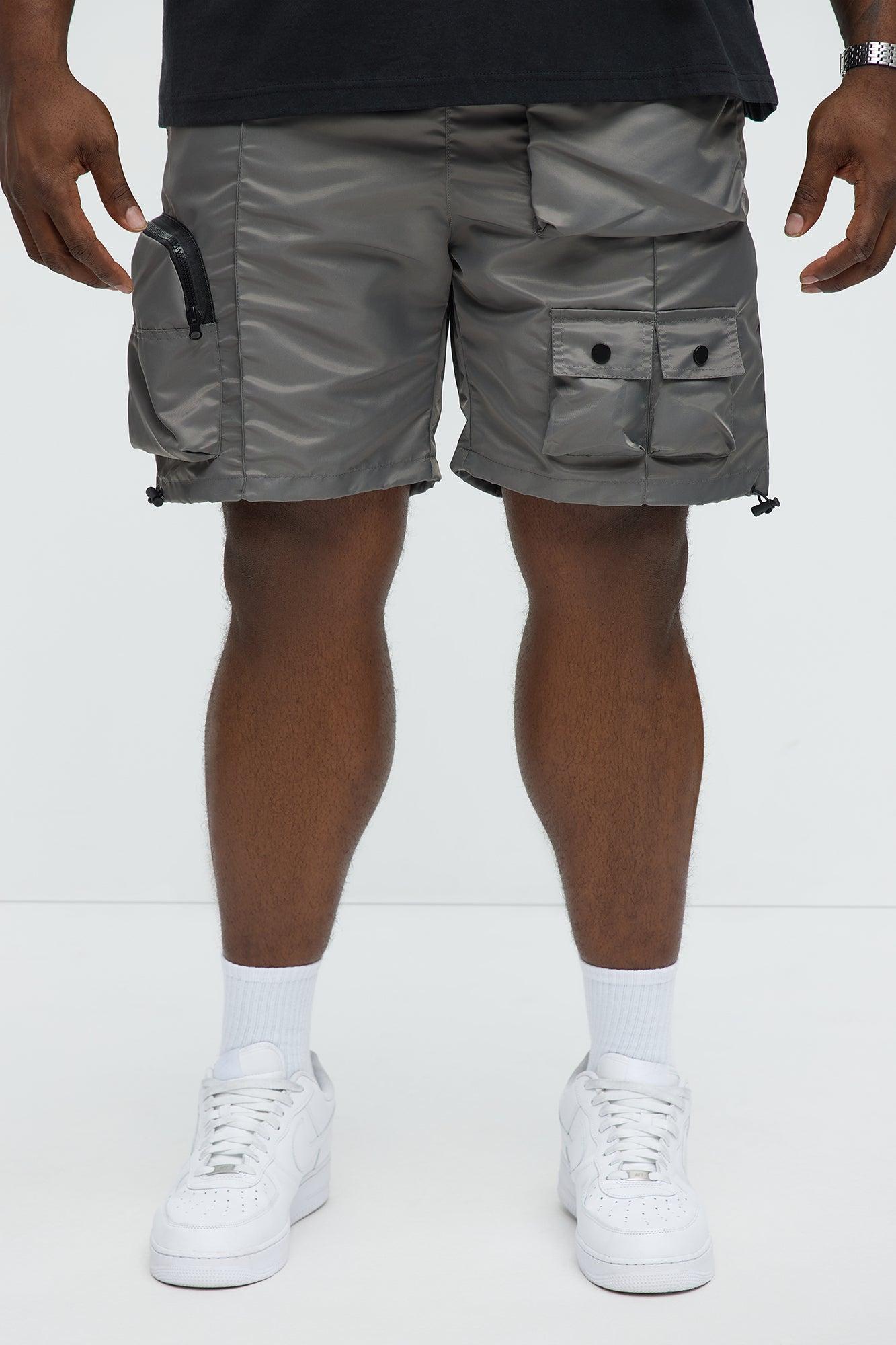 Called It Nylon Cargo Short - Grey Product Image