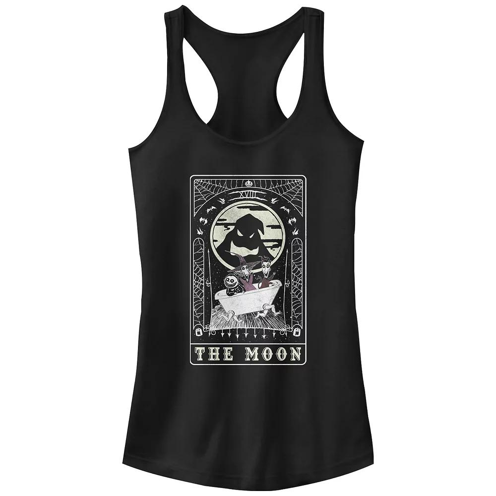 Disney's The Nightmare Before Christmas The Moon Tarot Card Juniors' Racerback Tank Top, Girl's, Size: XS, Black Product Image