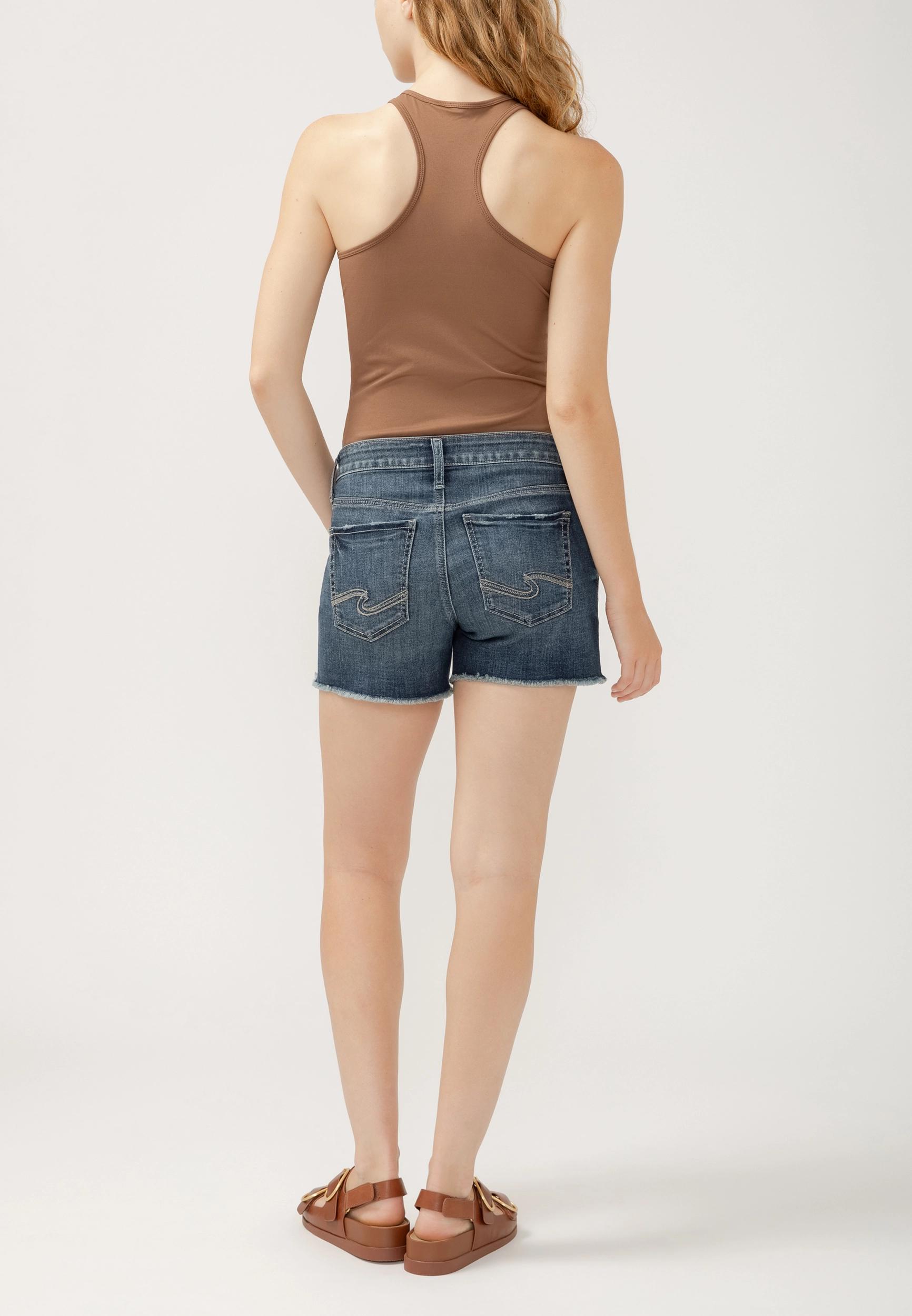 Silver Jeans Co.® Mid Rise Luxe Stretch Frayed Hem 4in Short Product Image