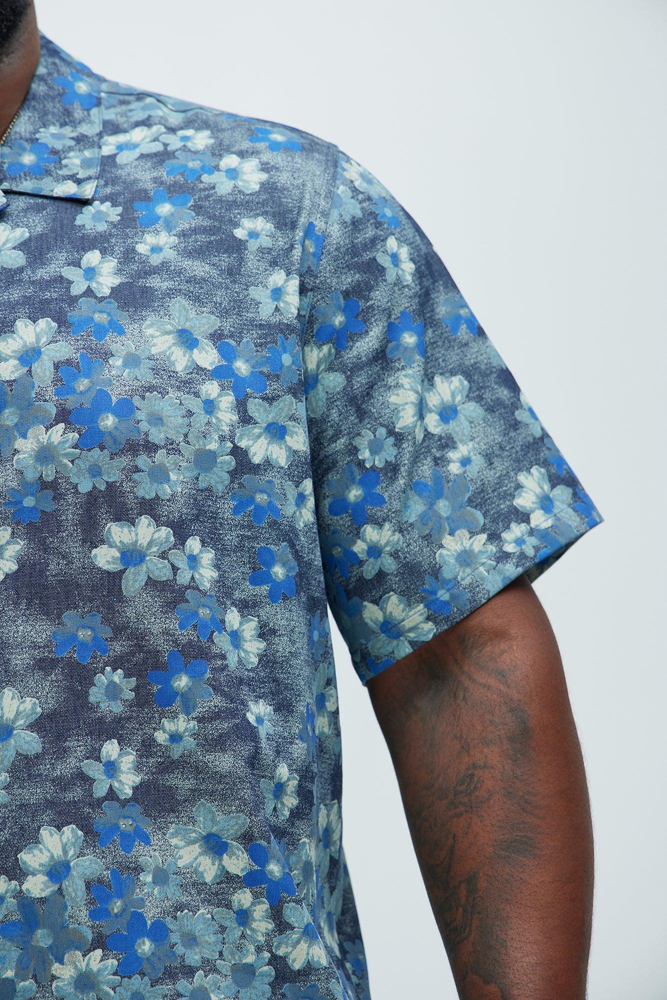Paolo Floral Shirt - Blue Product Image
