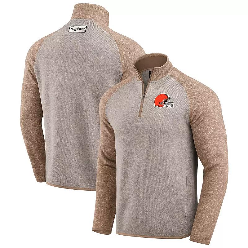 Men's Darius Rucker Collection by Fanatics Tan Cleveland Browns Tonal Quarter-Zip Jacket, Size: Small, Team Product Image