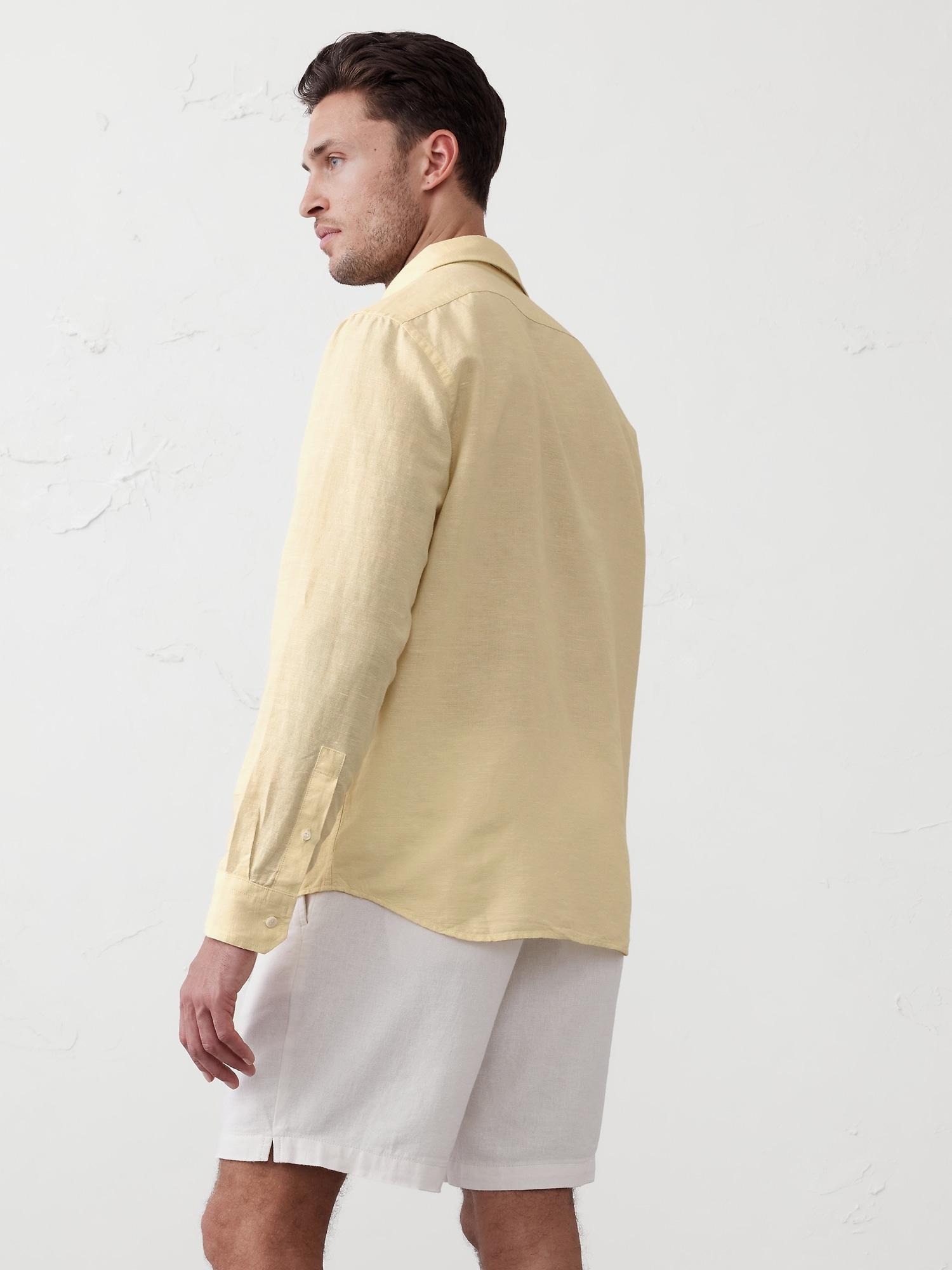 Slim Linen-Blend Shirt Product Image