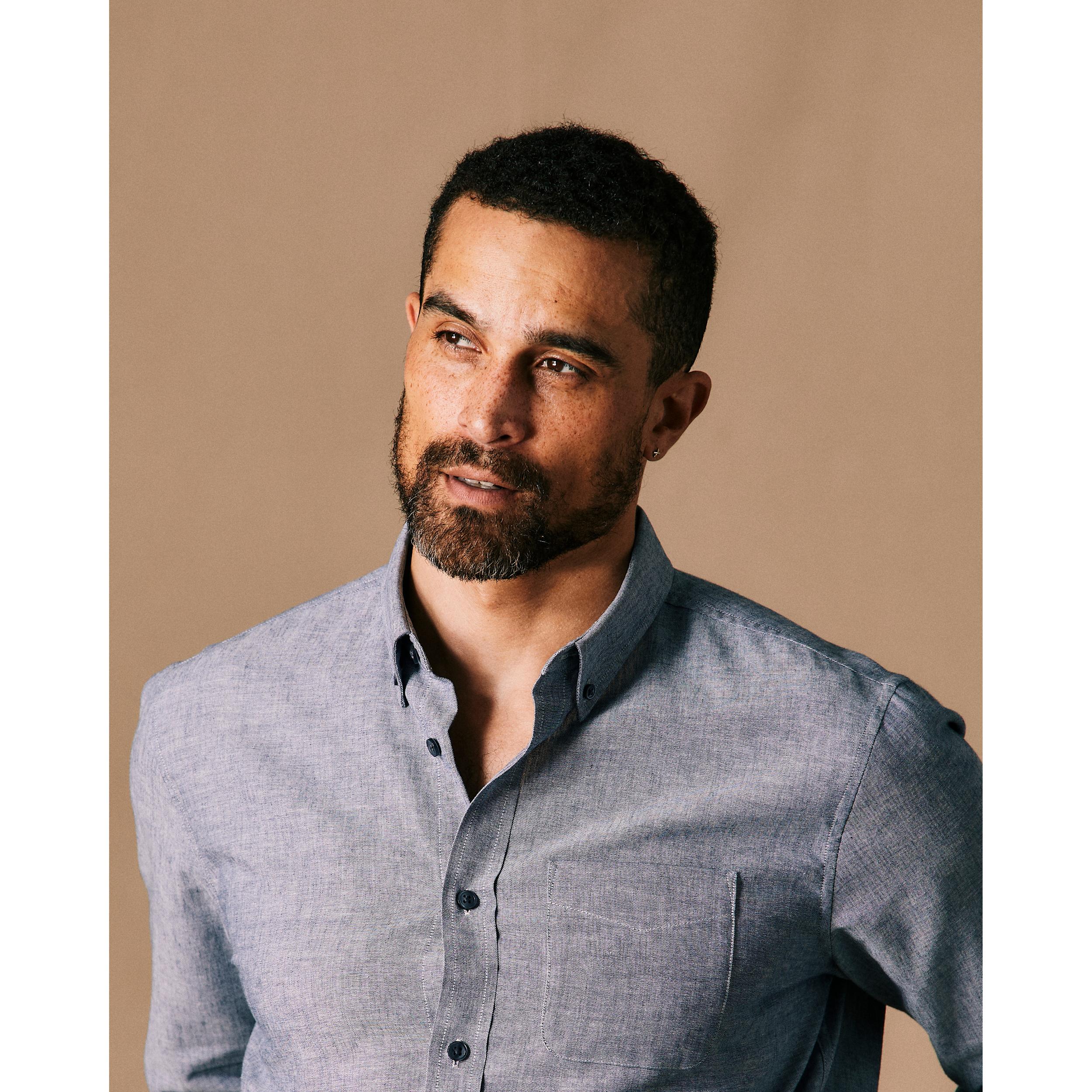 Wrinkle-Free Linen Long Sleeve Shirt Product Image