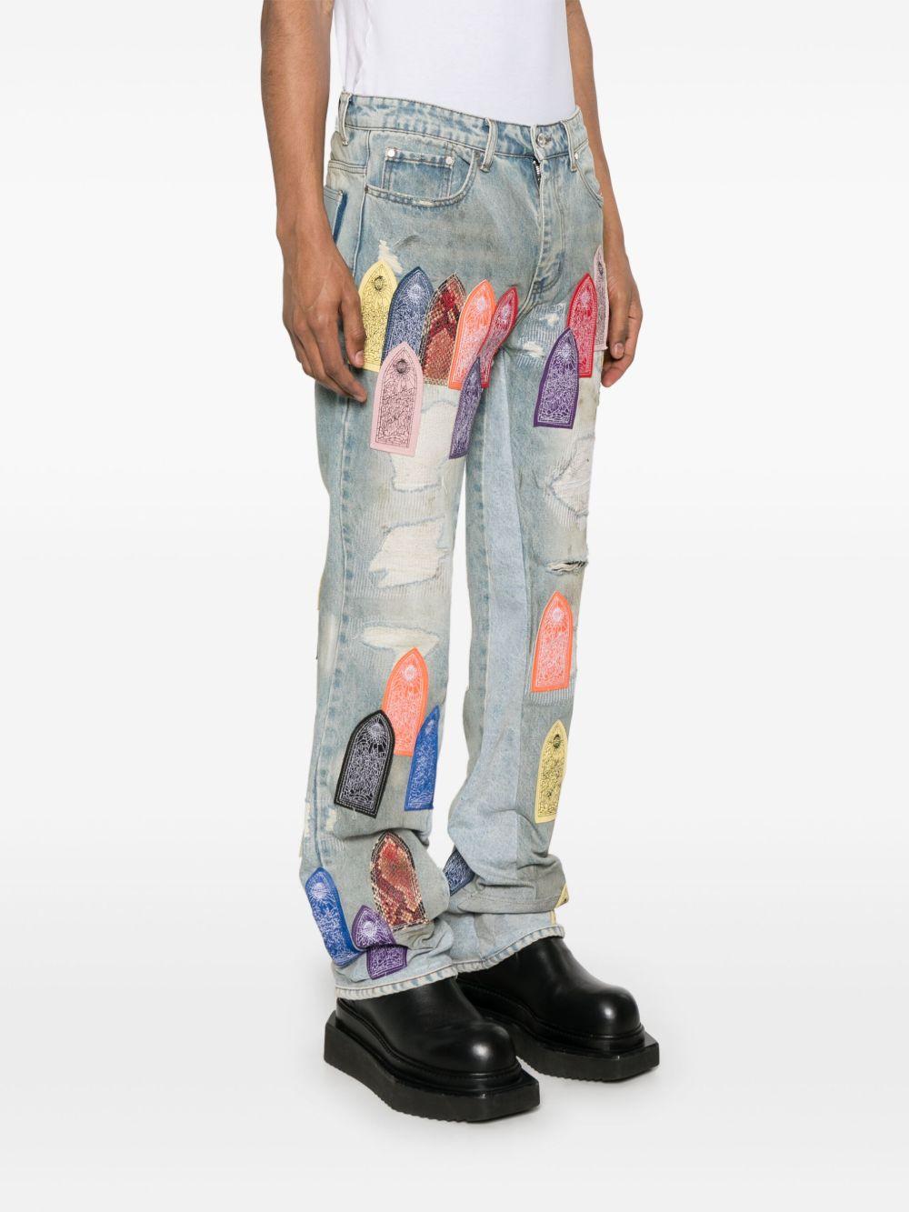 Patch Arched Distressed jeans Product Image