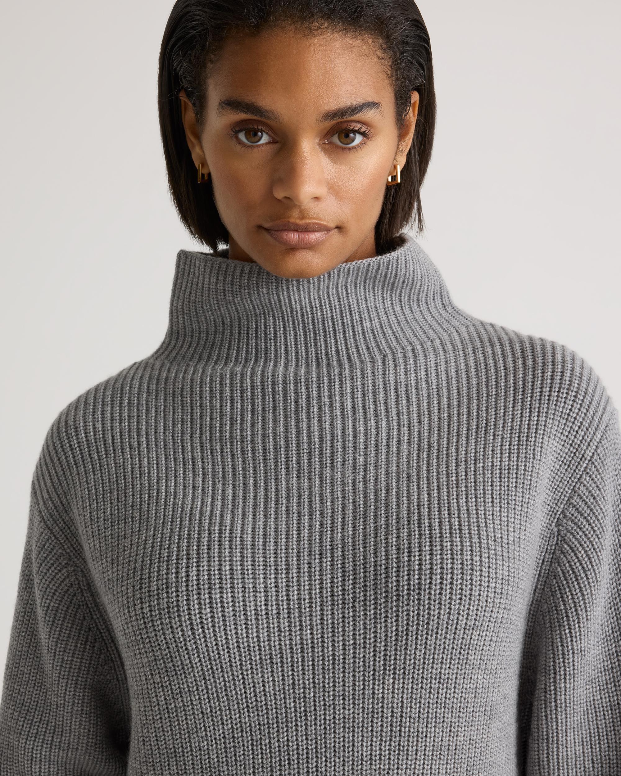 Quince | Women's Australian Merino Wool Relaxed Turtleneck Sweater Dress Product Image