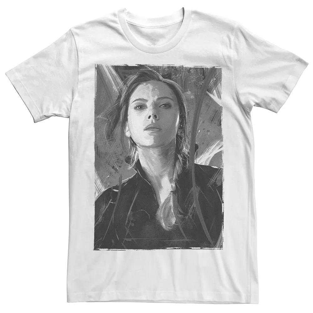 Men's Marvel Avengers: Endgame Black Widow Dark Painted Poster Tee,  Product Image