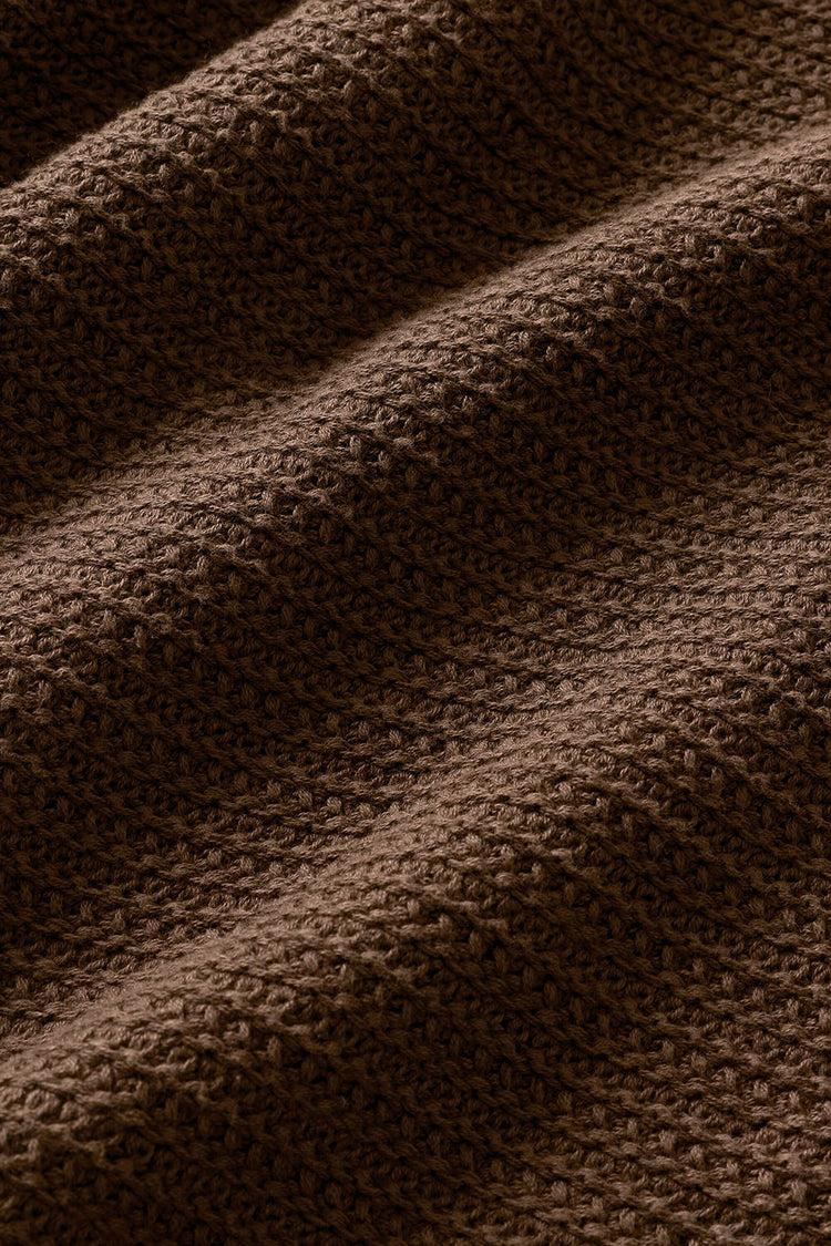 Shift Knit Button Up Long Sleeve - Espresso Product Image