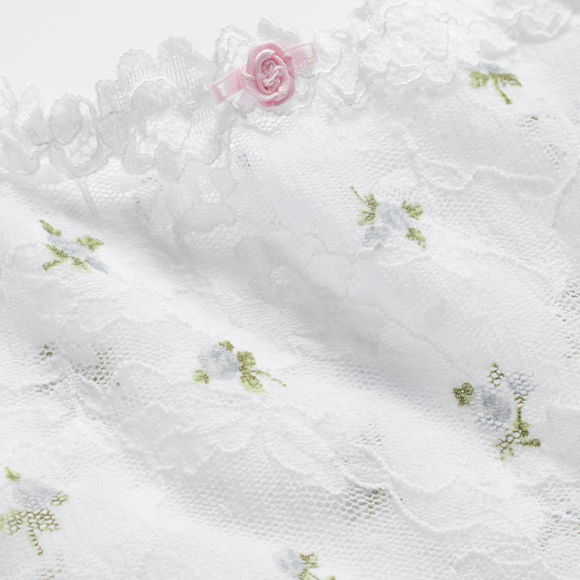 STRETCH LACE BRIEF | SNOW ROSEBUD PRINT Product Image