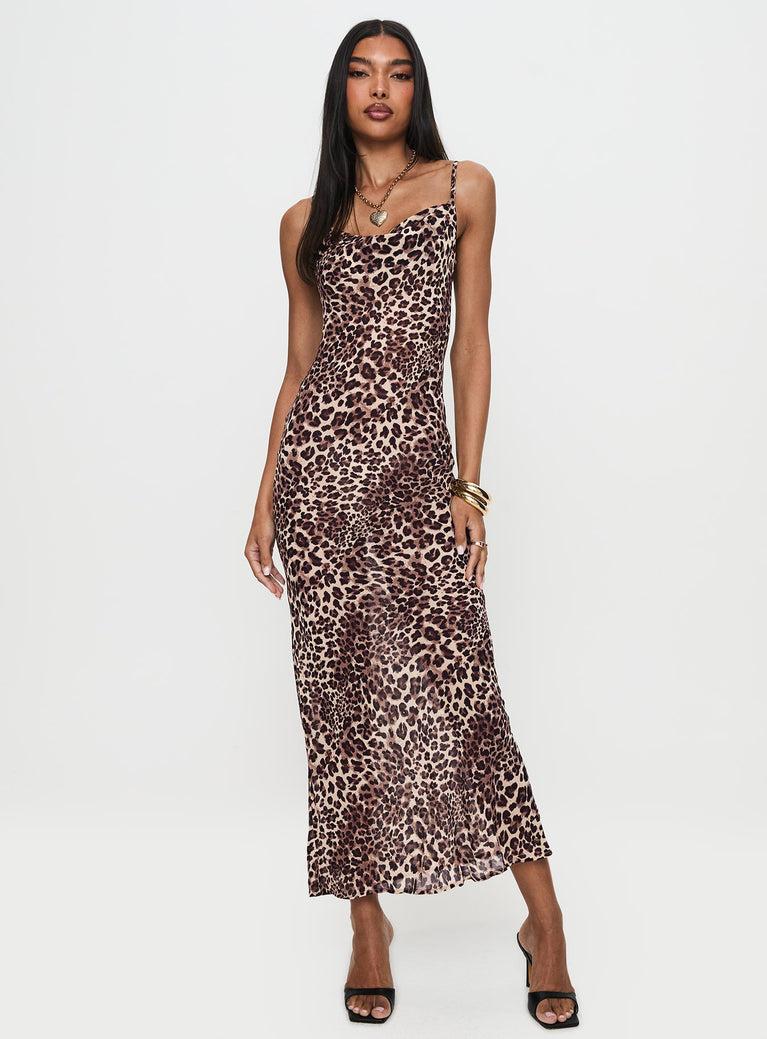 Paolina Maxi Dress Leopard Product Image