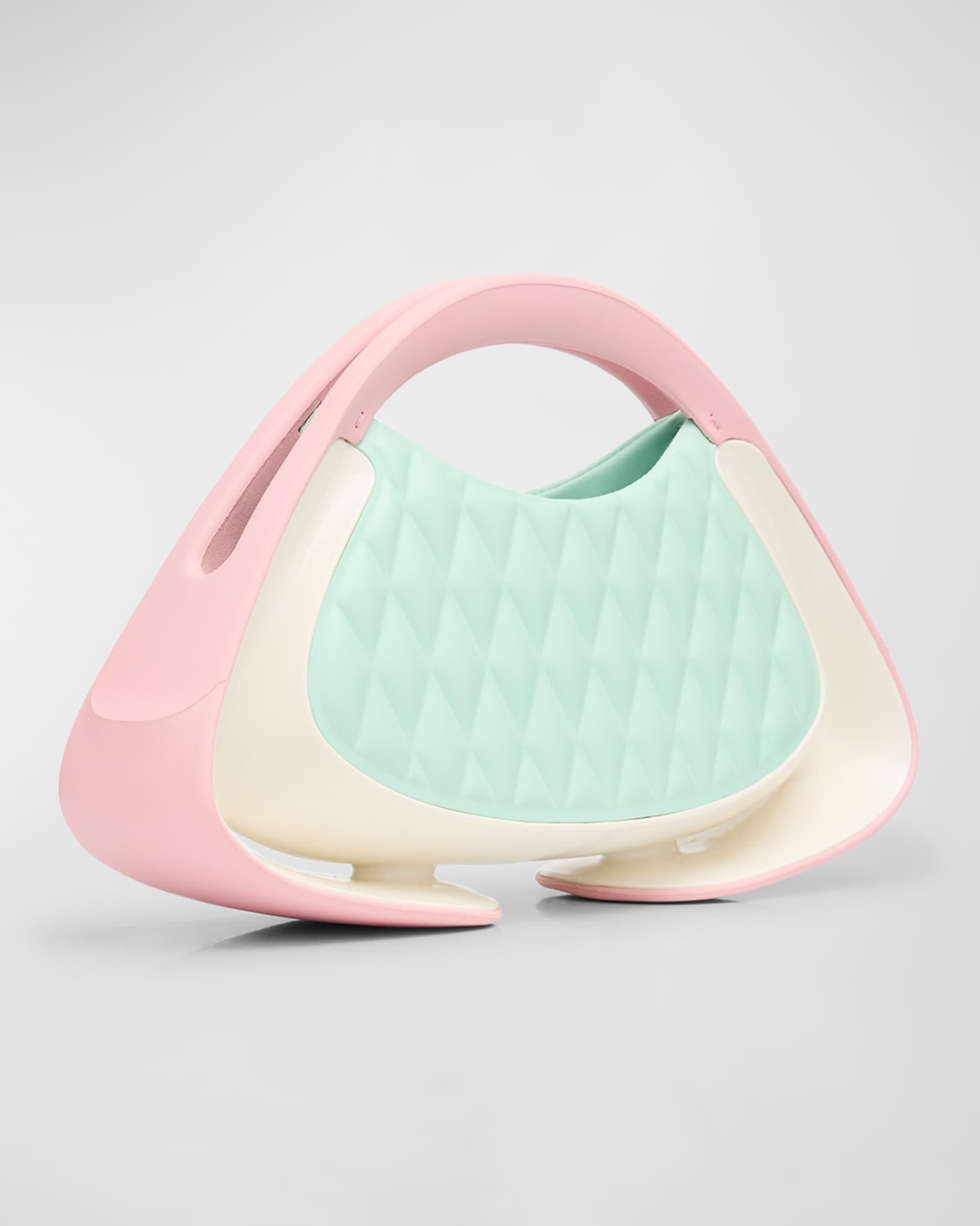 Jolie Madame Small Top-Handle Bag in Padded Faux Leather Product Image