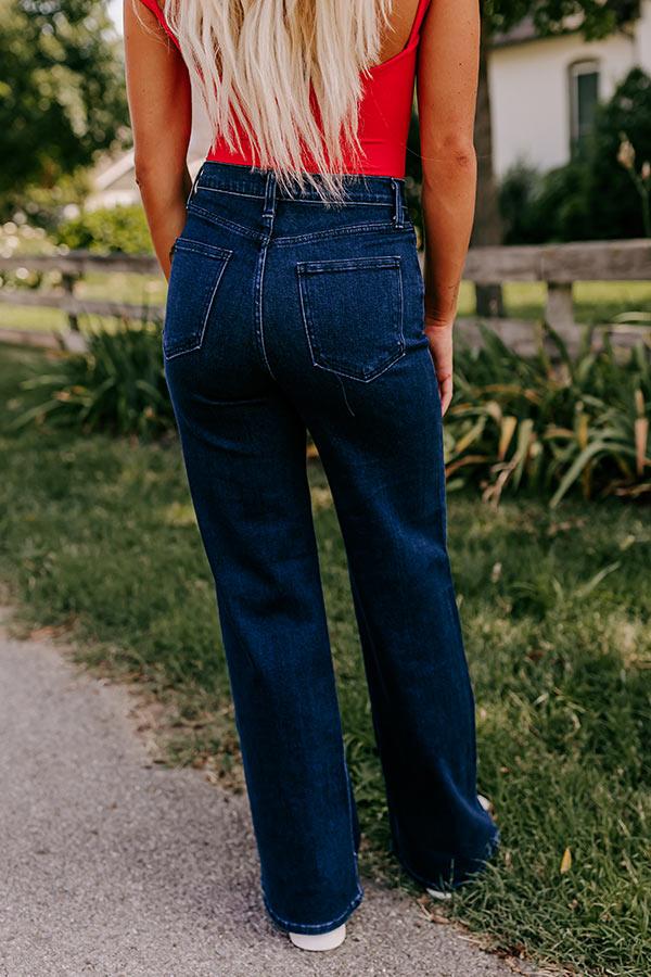 JUST USA Josephine High Waist Wide Leg Jean Product Image