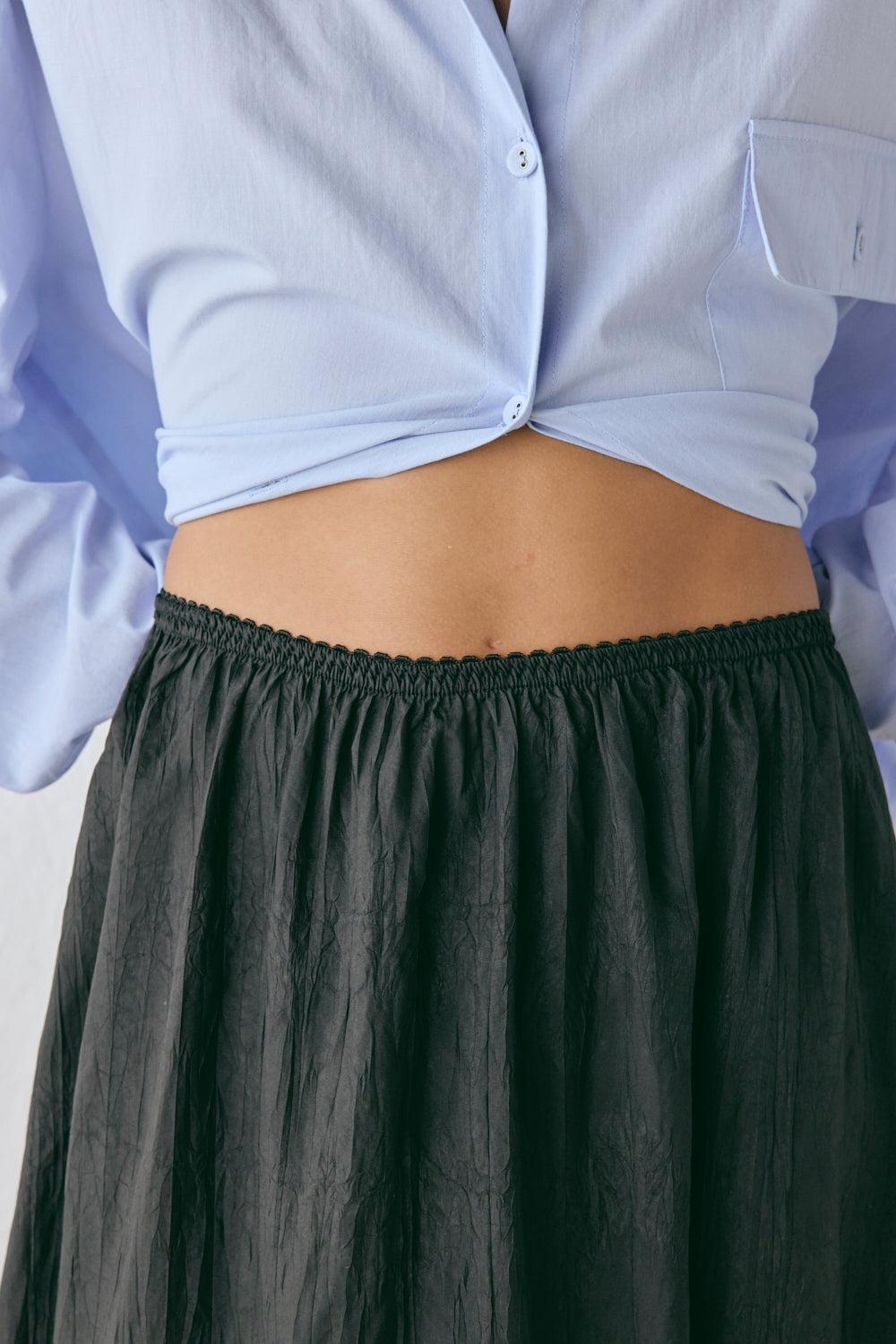 Solara Midi Skirt Black Product Image