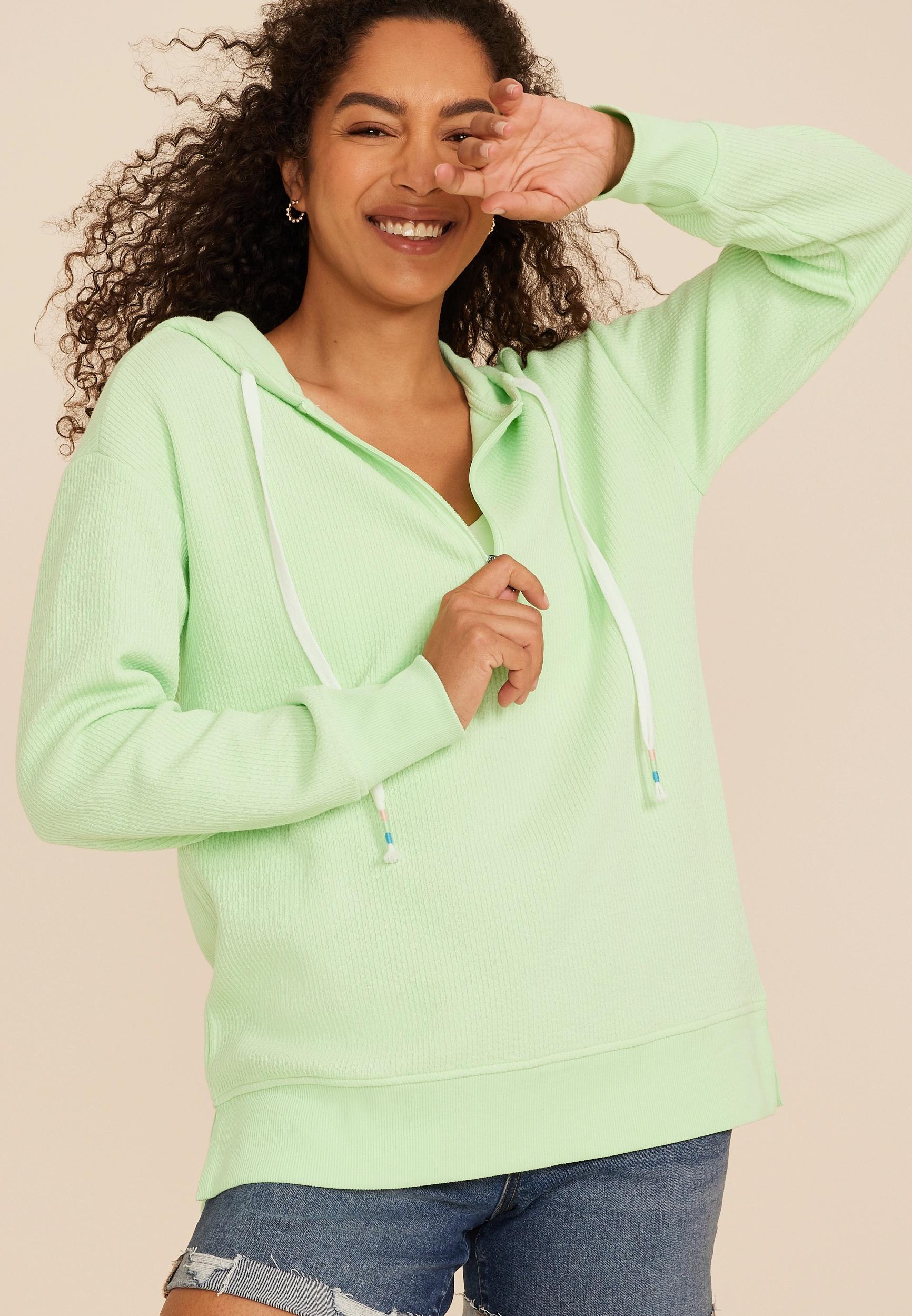 Ribbed Knit Hoodie Product Image