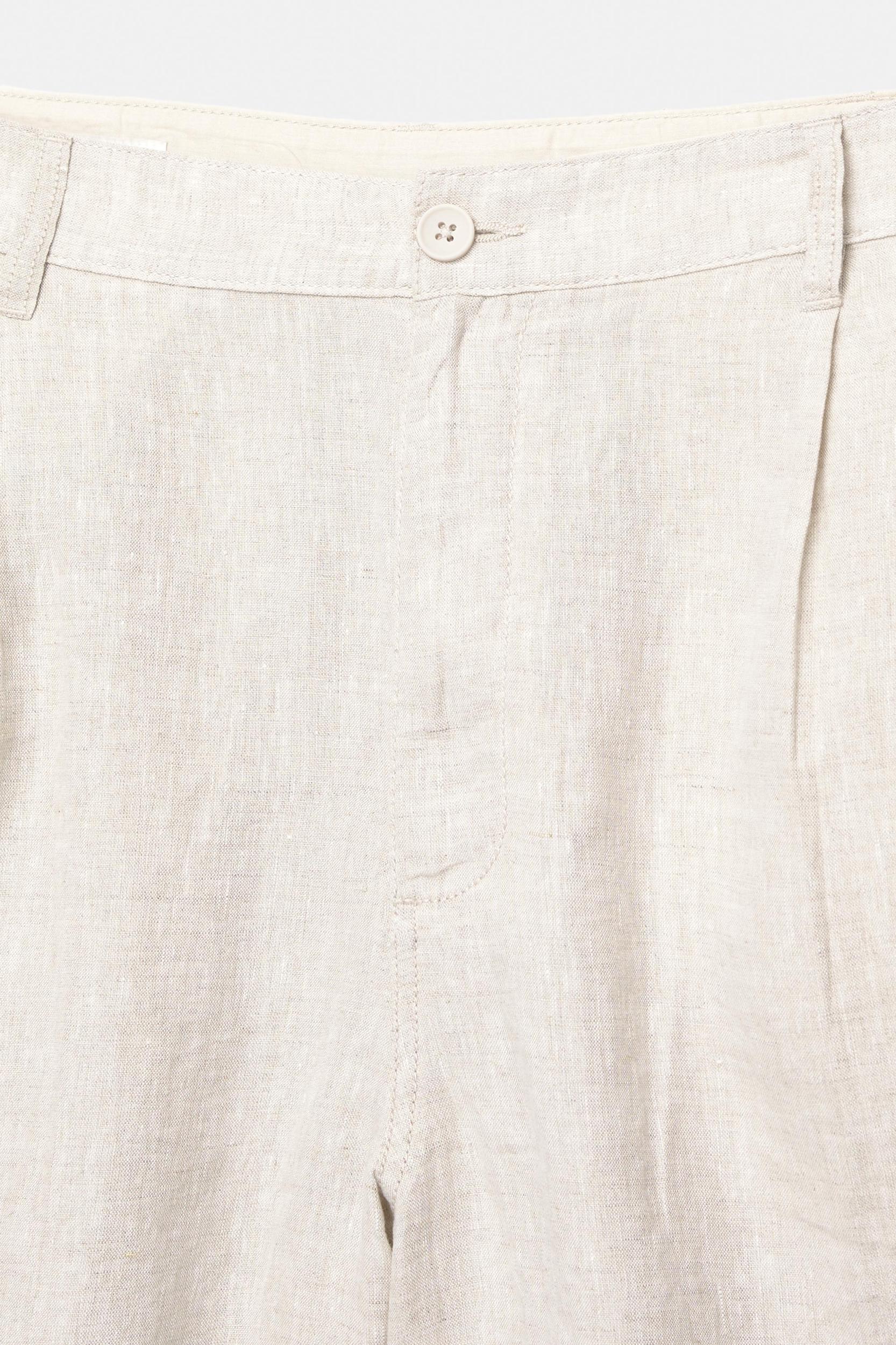 100% linen baggy Bermuda shorts Product Image