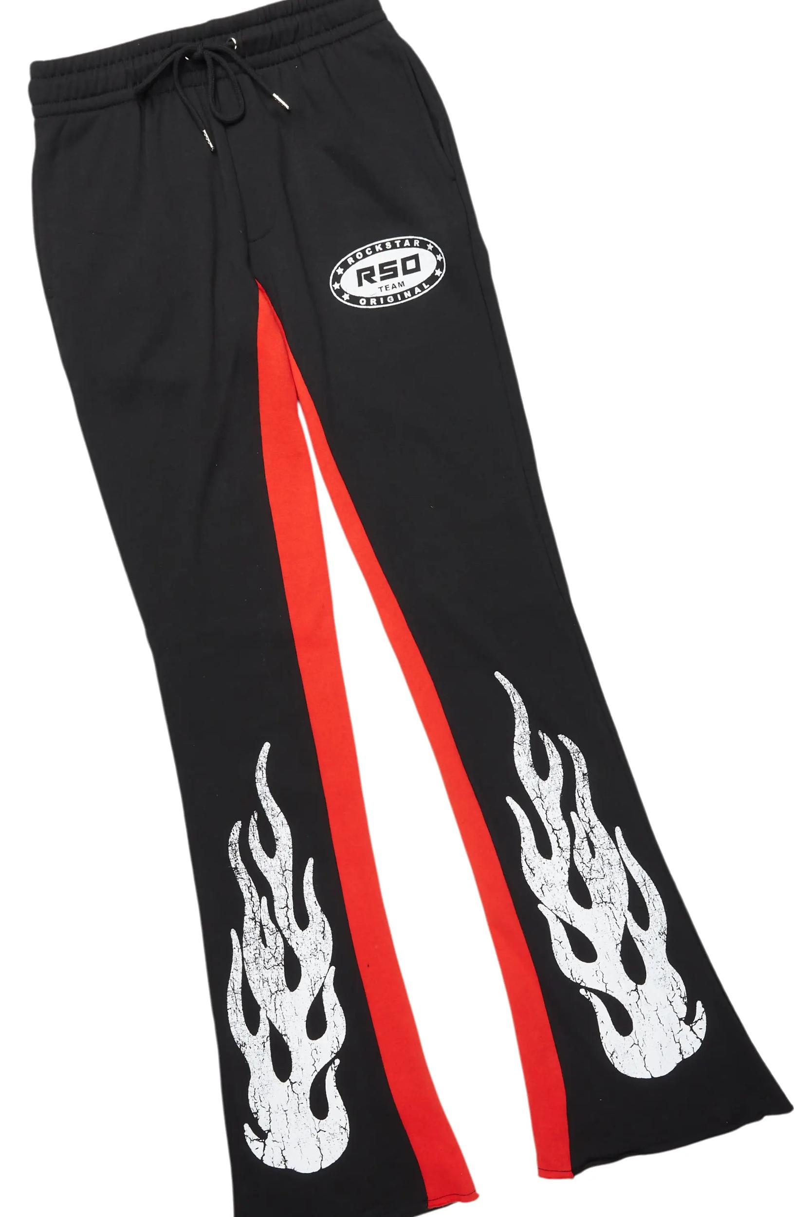 Amos Black Hoodie/Baggy Track Pant Set Male Product Image