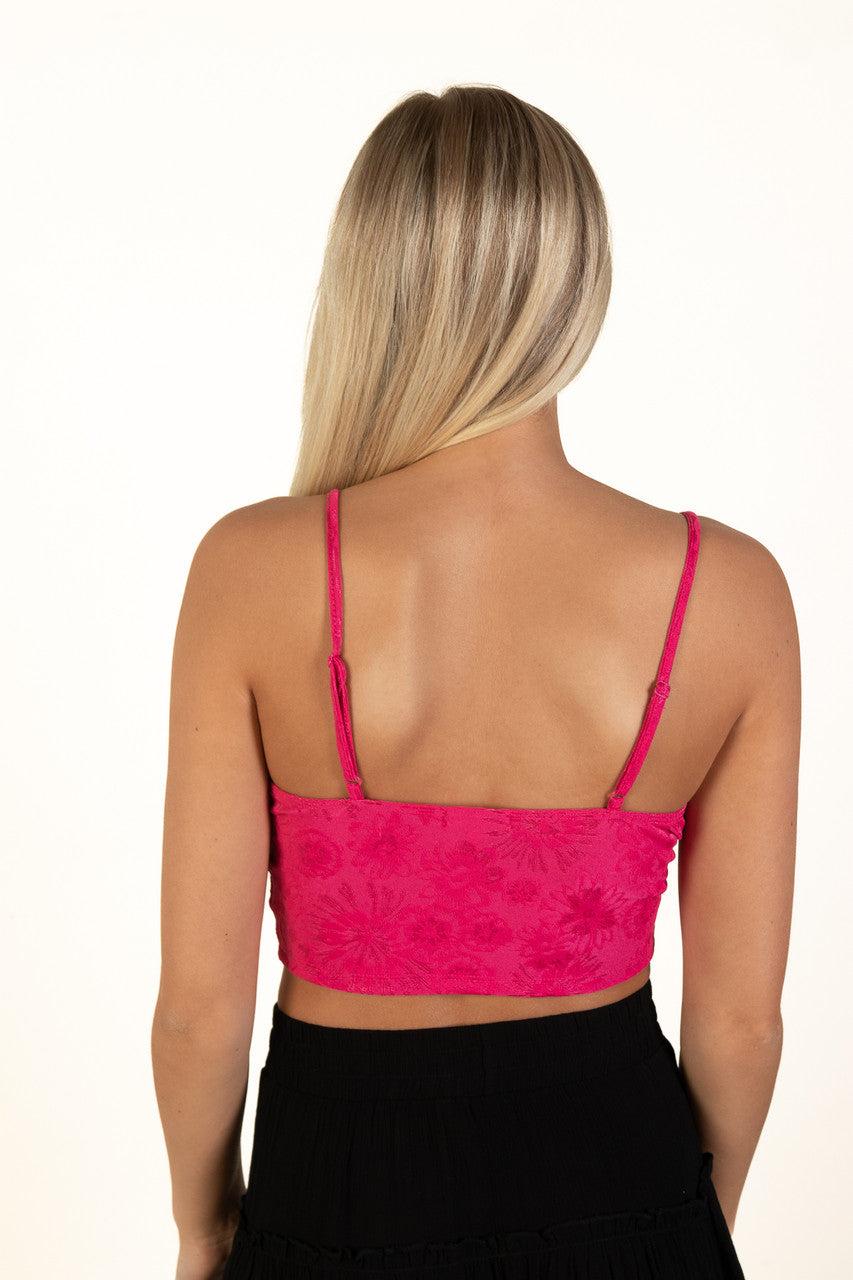 Fuchsia Jacquard Bustier Cami Product Image