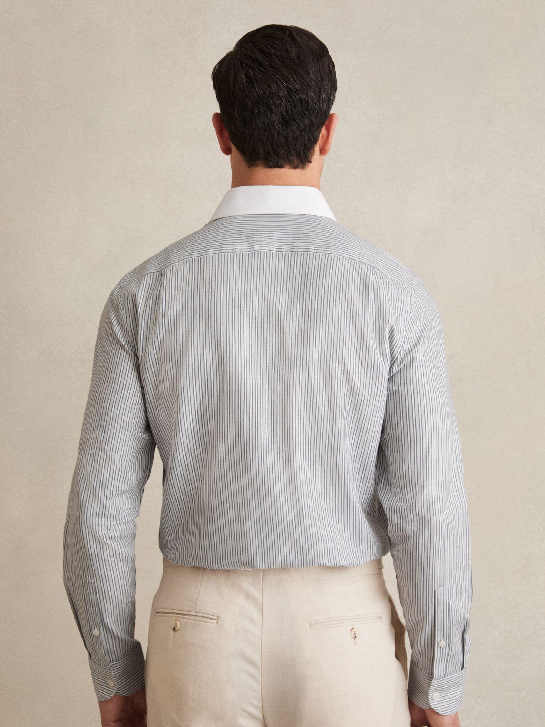 Single-Breasted Stretch Suit Blazer Slim-Fit in Stone Product Image