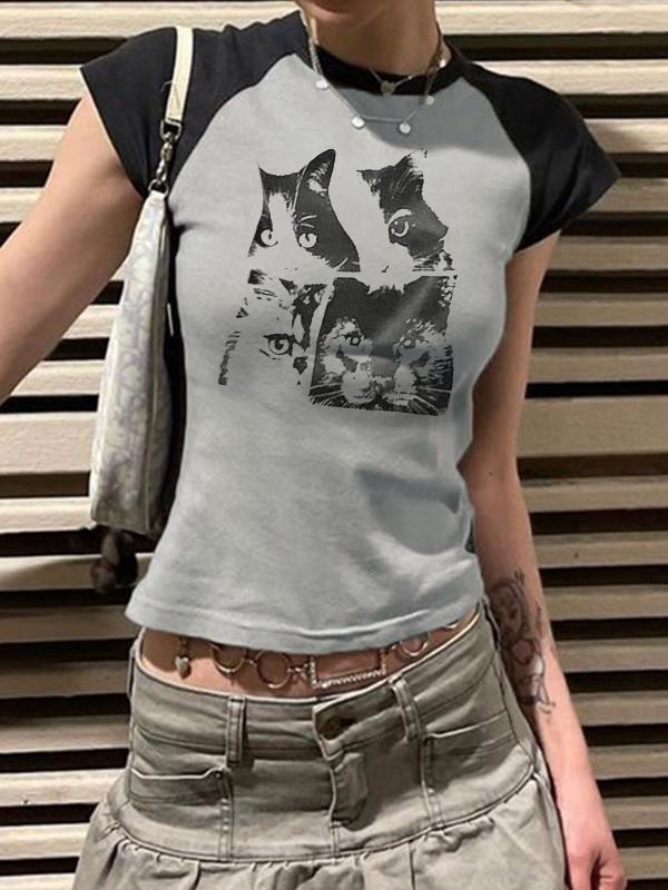 Street Spider Raglan Sleeve Cropped Top Product Image