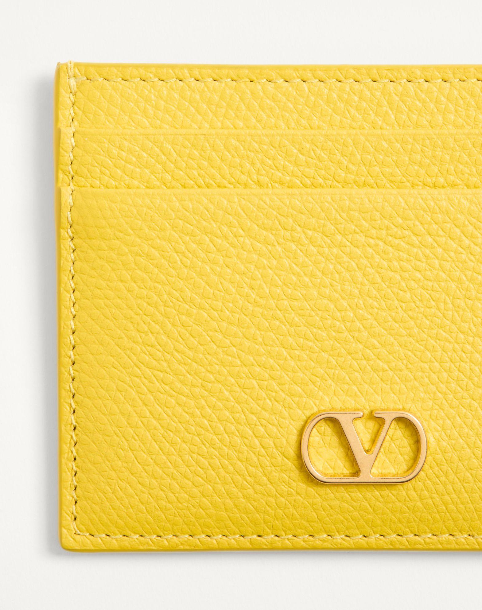 Vlogo Signature Grainy Calfskin Card Holder Product Image
