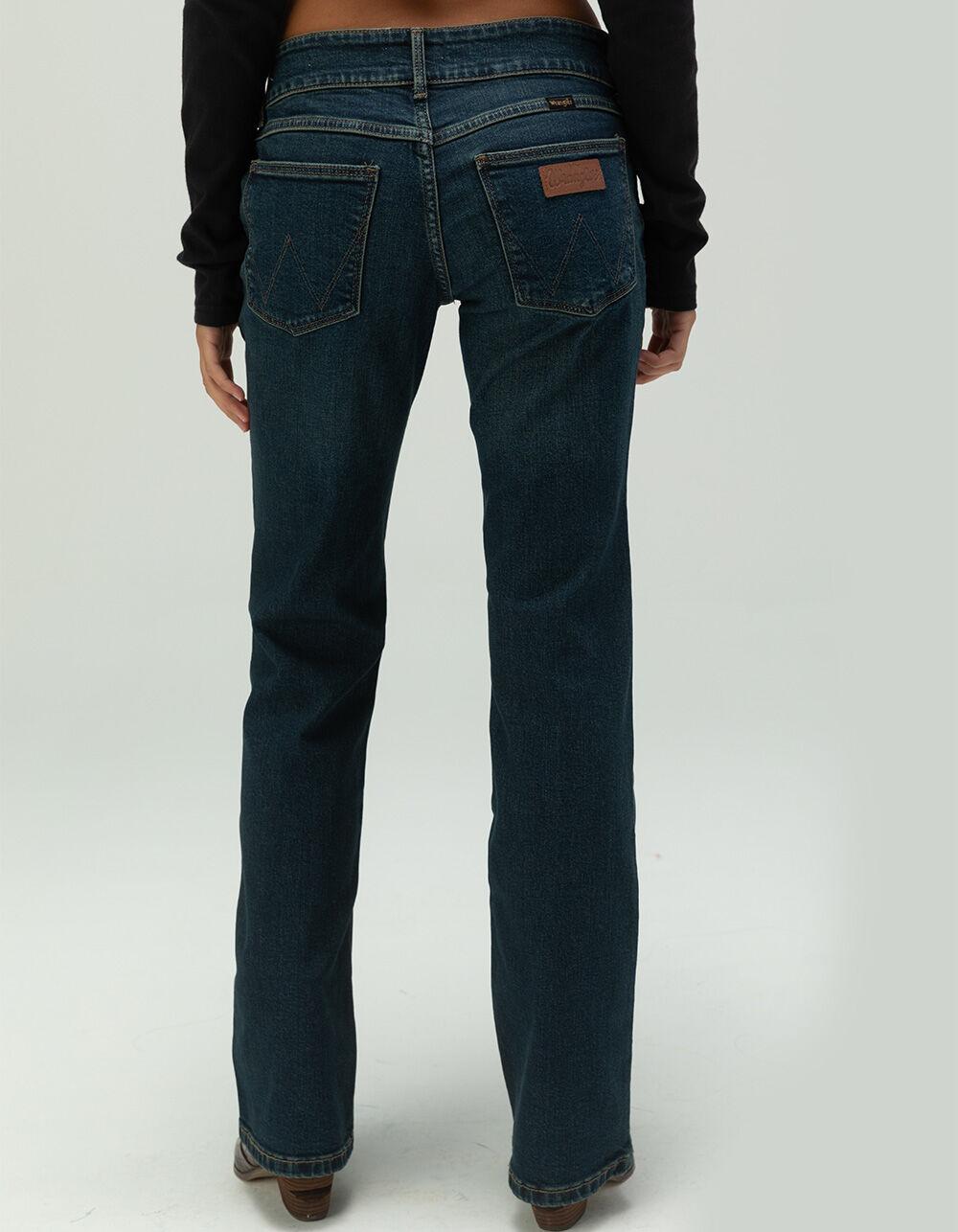 WRANGLER Low Rise Womens Bootcut Jeans - DARK INDIGO Product Image