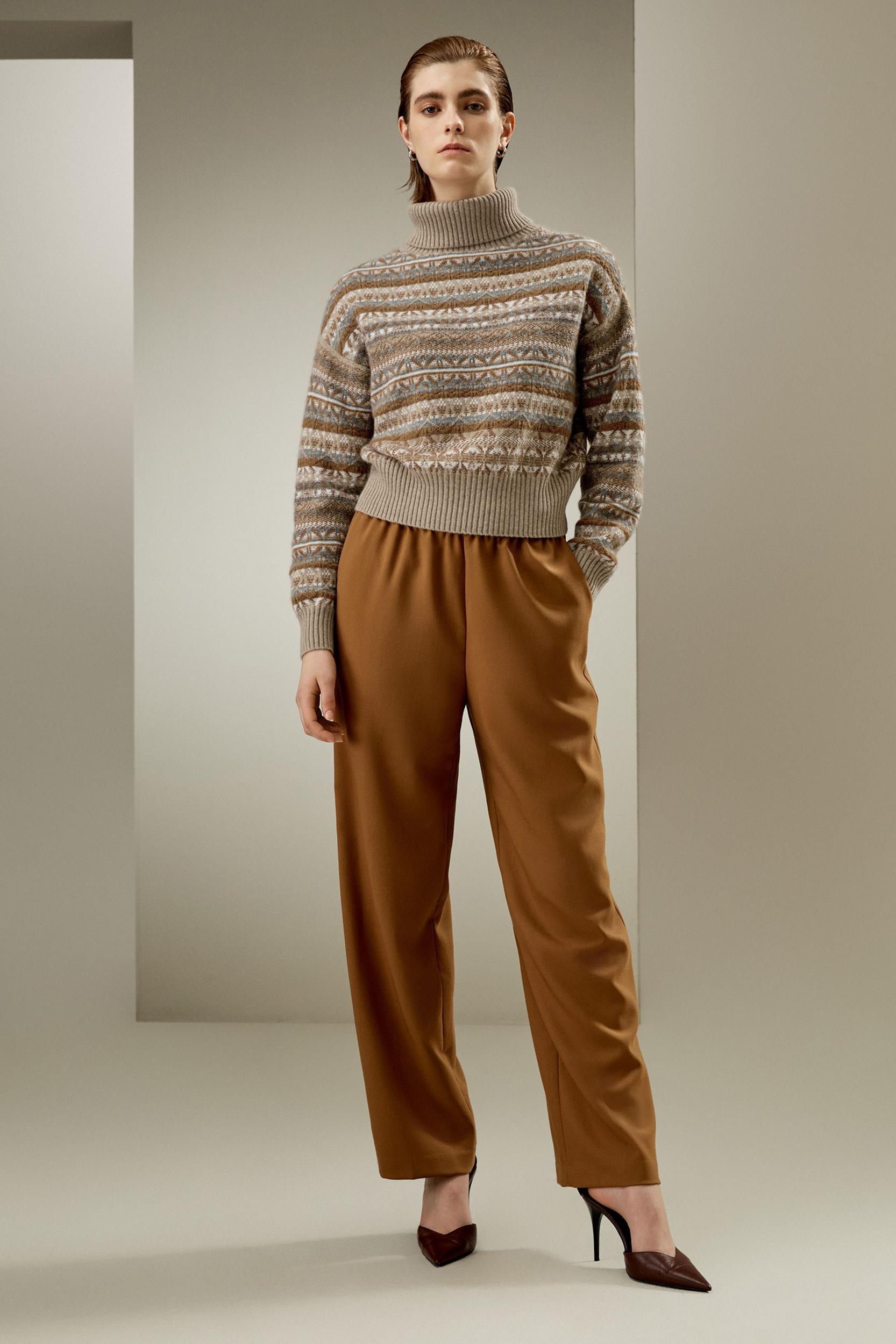 LILYSILK Womens Cashmere Pullover Sweater - Fair Isle Premium Cashmere - Soft Turtleneck Sweater M Product Image