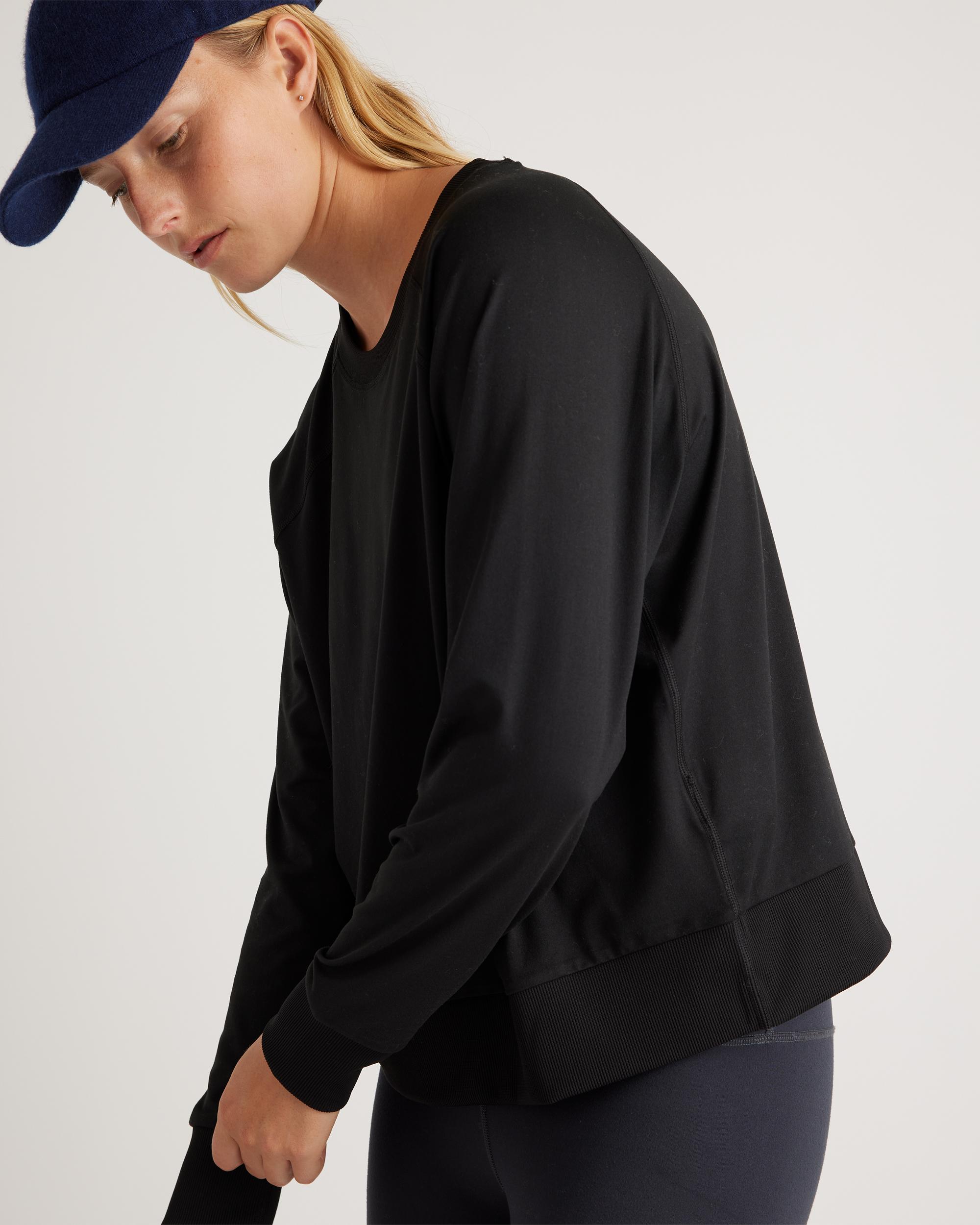 Quince | Women's Flowknit Pullover Crew Neck Alpaca Sweater Recycled Polyester / Spandex Product Image