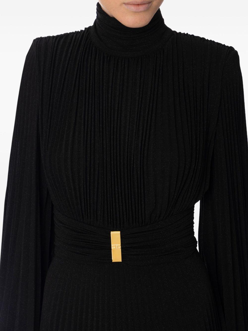 pleated high-neck mini dress Product Image