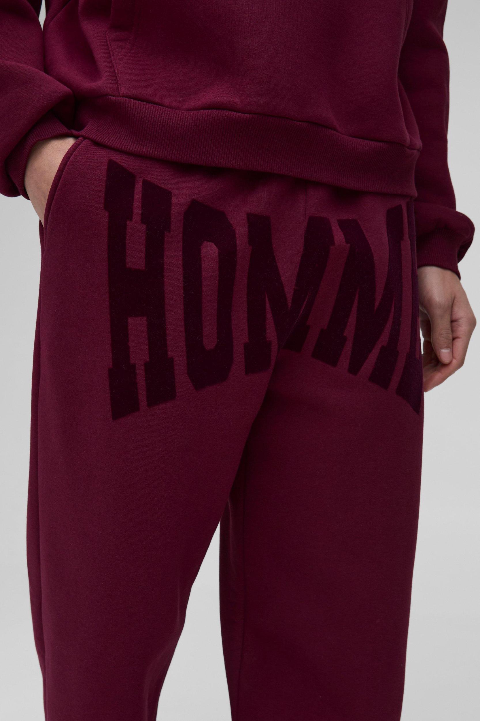 Oversized Homme Flock Print Sweatpants | boohooMAN USA Product Image