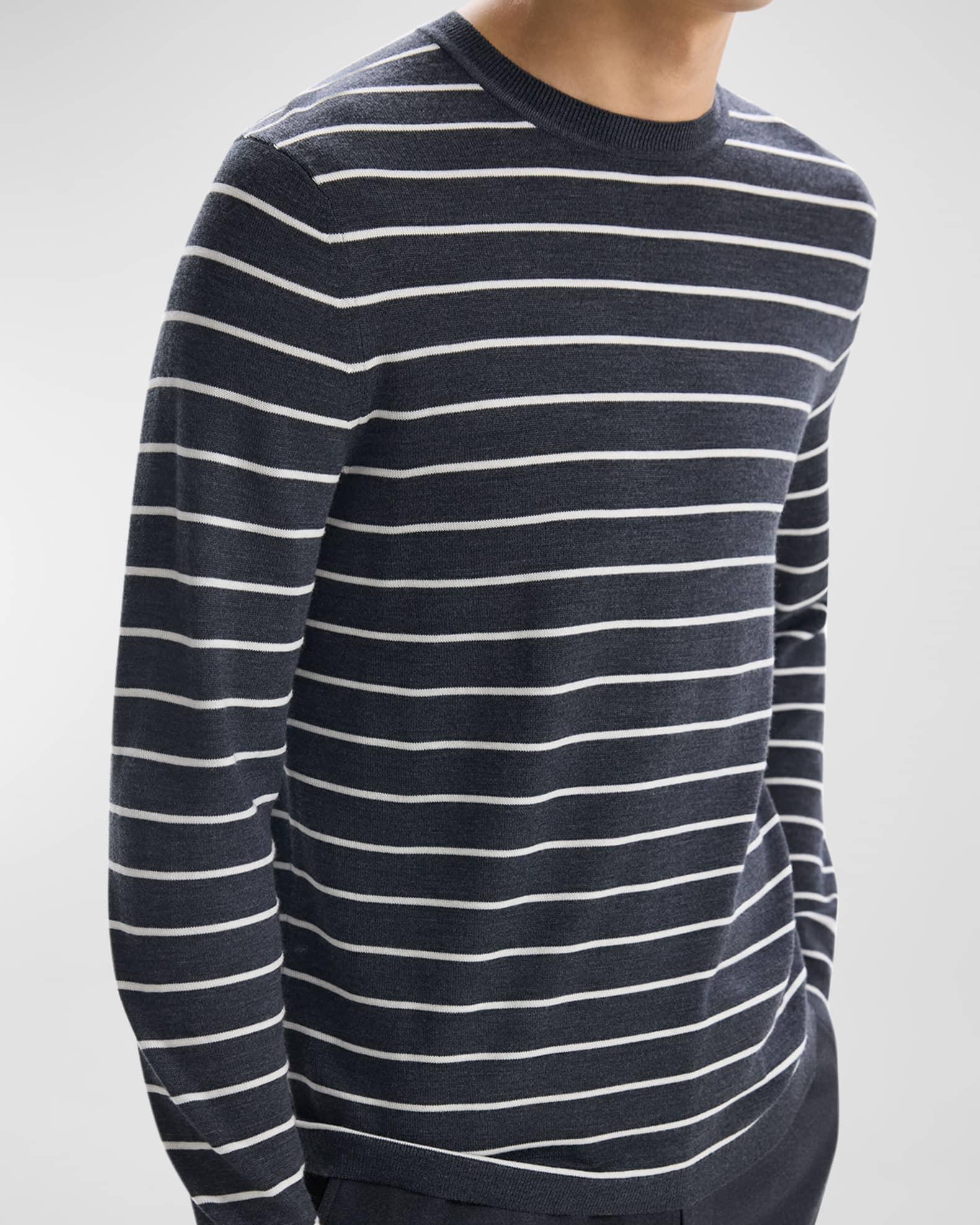 Mens Striped Wool Sweater Product Image