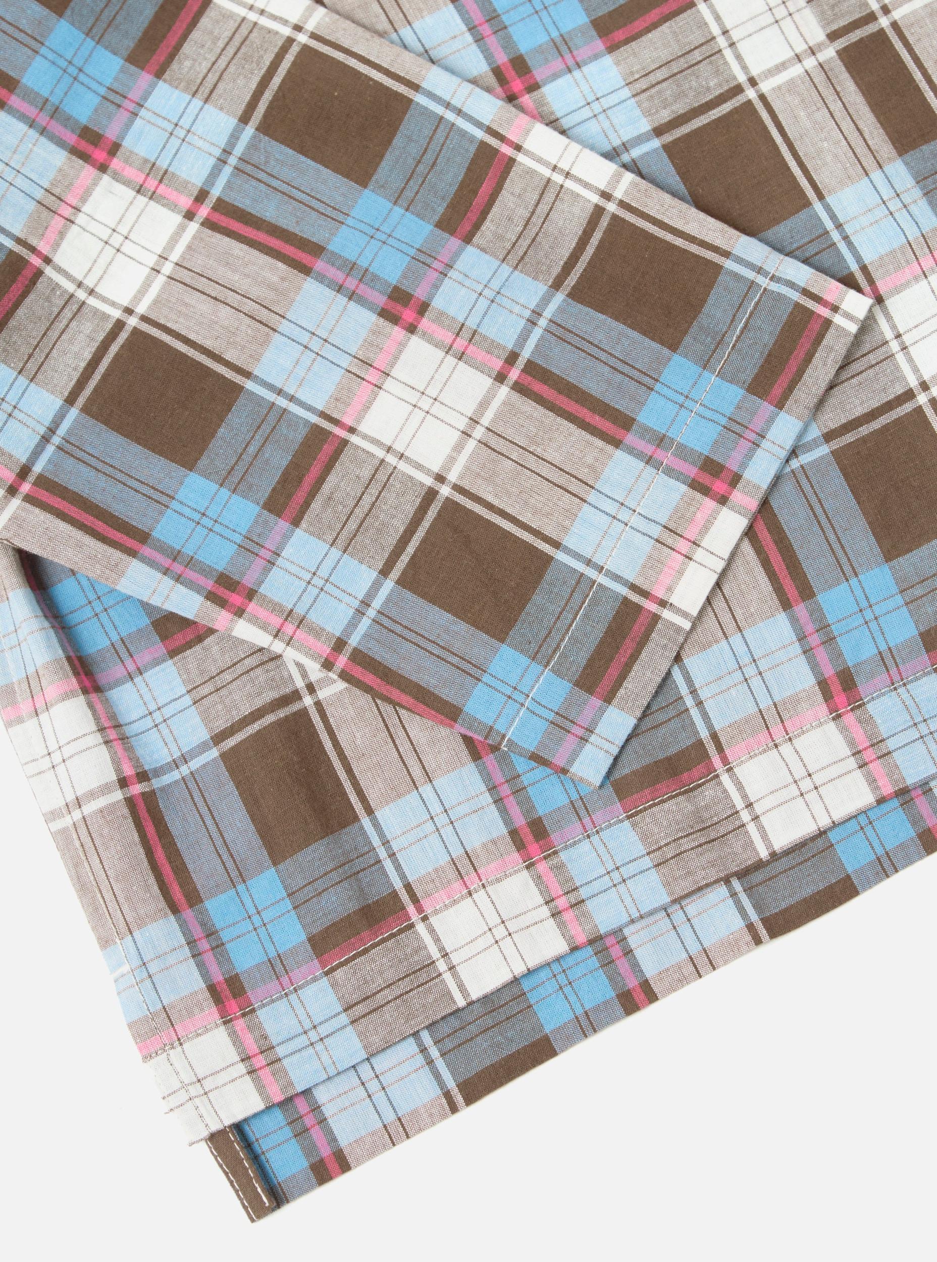 Blue/Brown Check 3 Long Pyjama Set Product Image